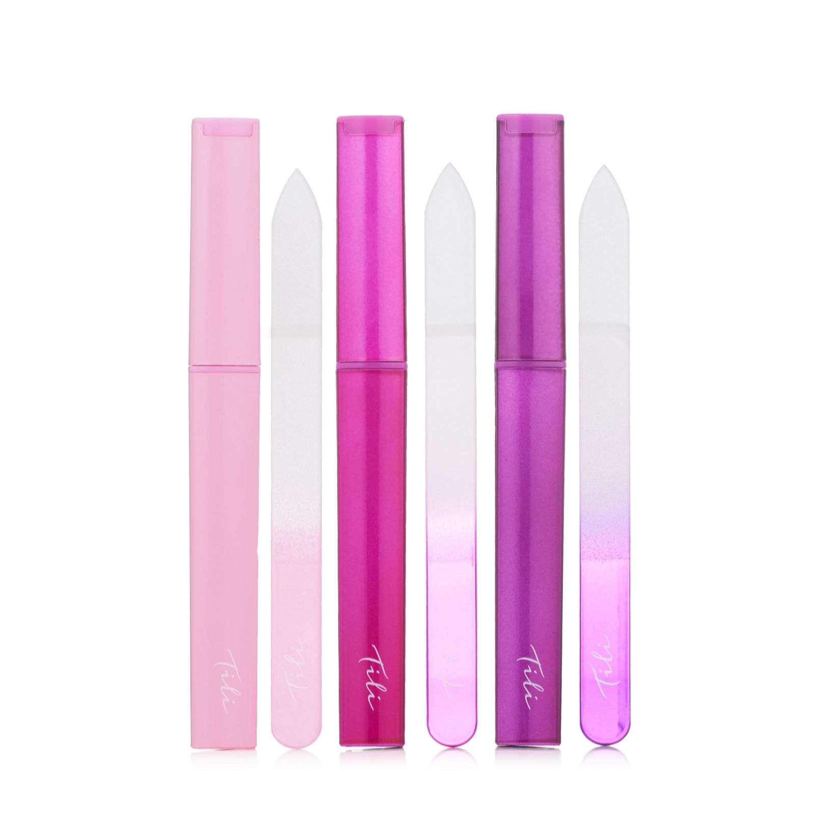Outlet Tili Set of 3 Glass Nail Files QVC UK