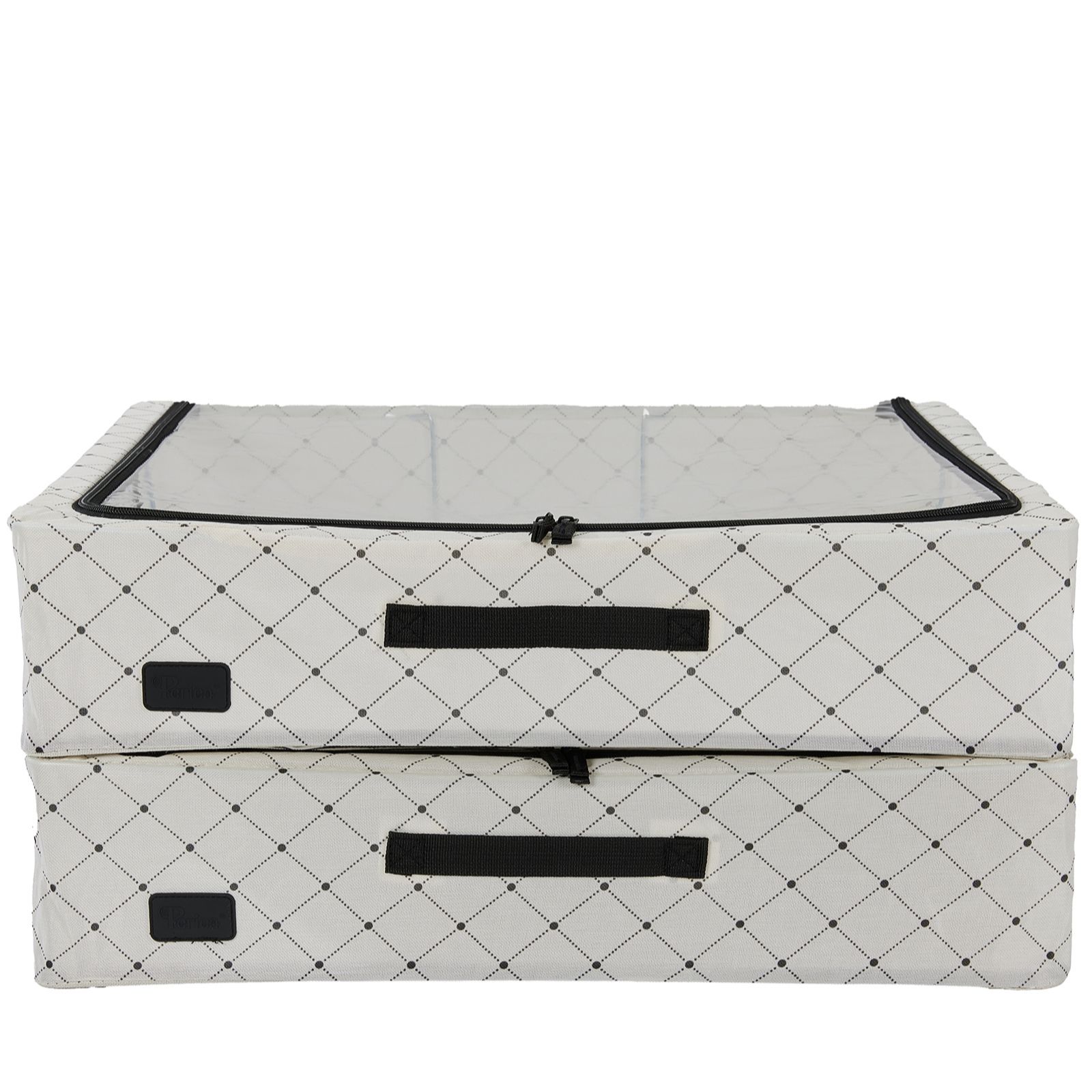 Periea Set of 2 Slimline Underbed Storage Boxes with Side Window