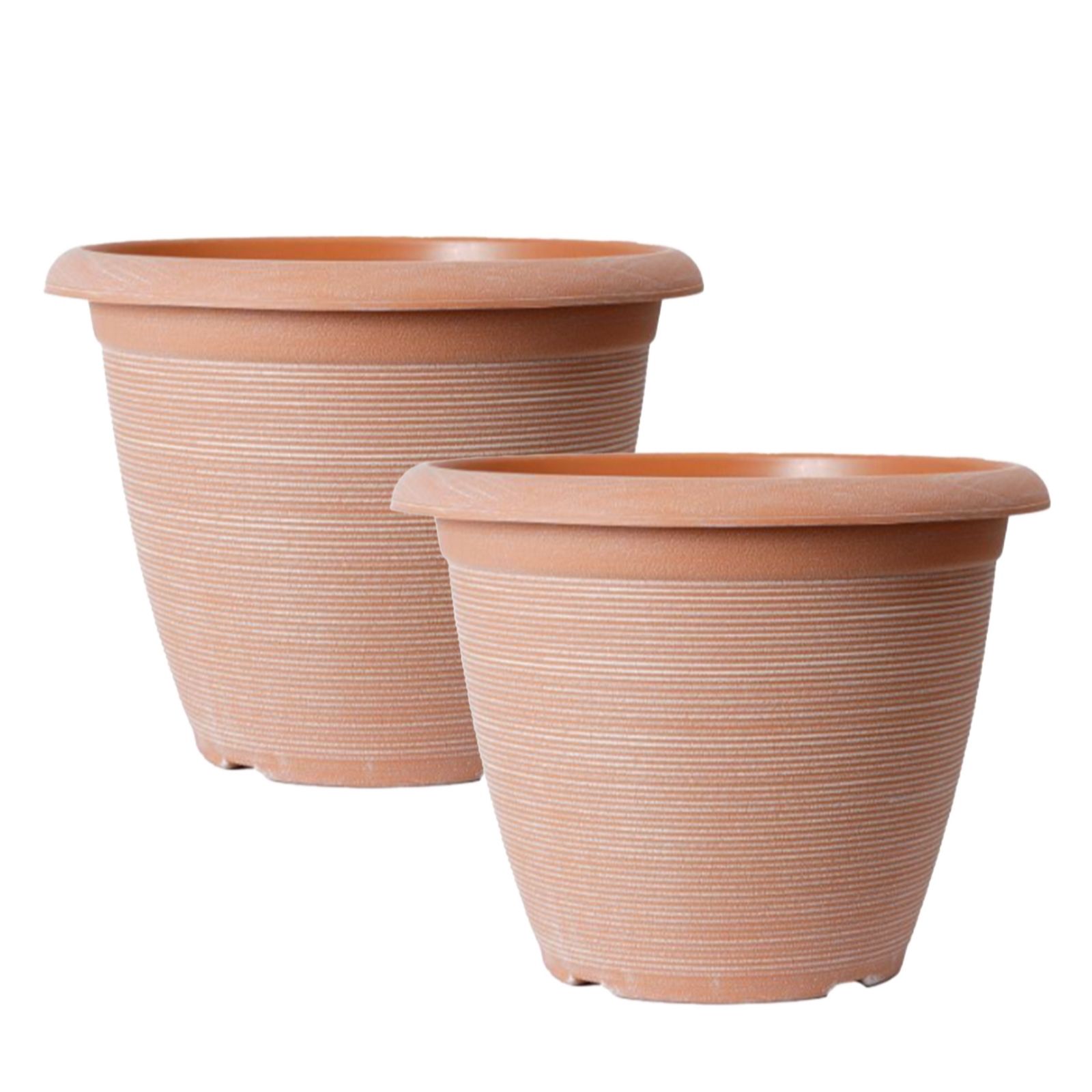 YouGarden Helix 16" Powdered Clay Planters x2