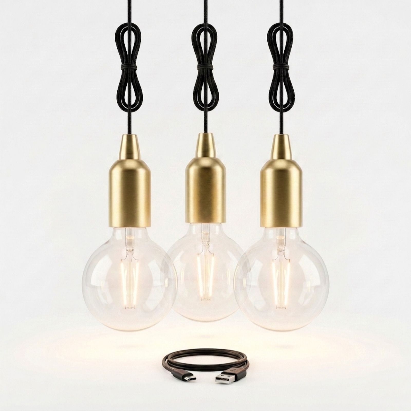 SFIXX Set of 3 Rechargeable Pull Cord Lights with Remote