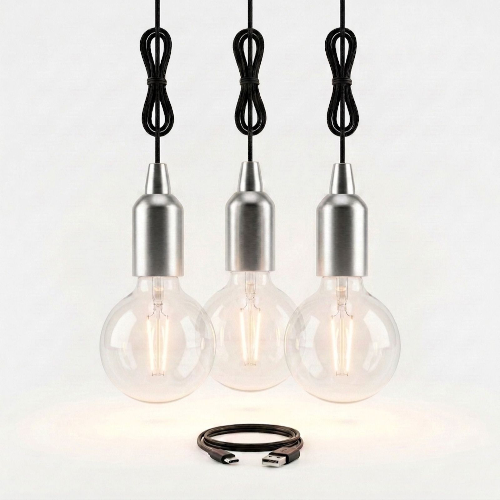 SFIXX Set of 3 Rechargeable Pull Cord Lights with Remote