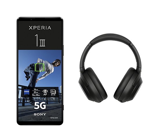 Sony Xperia 1 III 6.5" 5G 256GB SIM Free Android Smartphone & Headphones