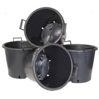 YouGarden Set of Black 4 Heavy Duty 30L Pots