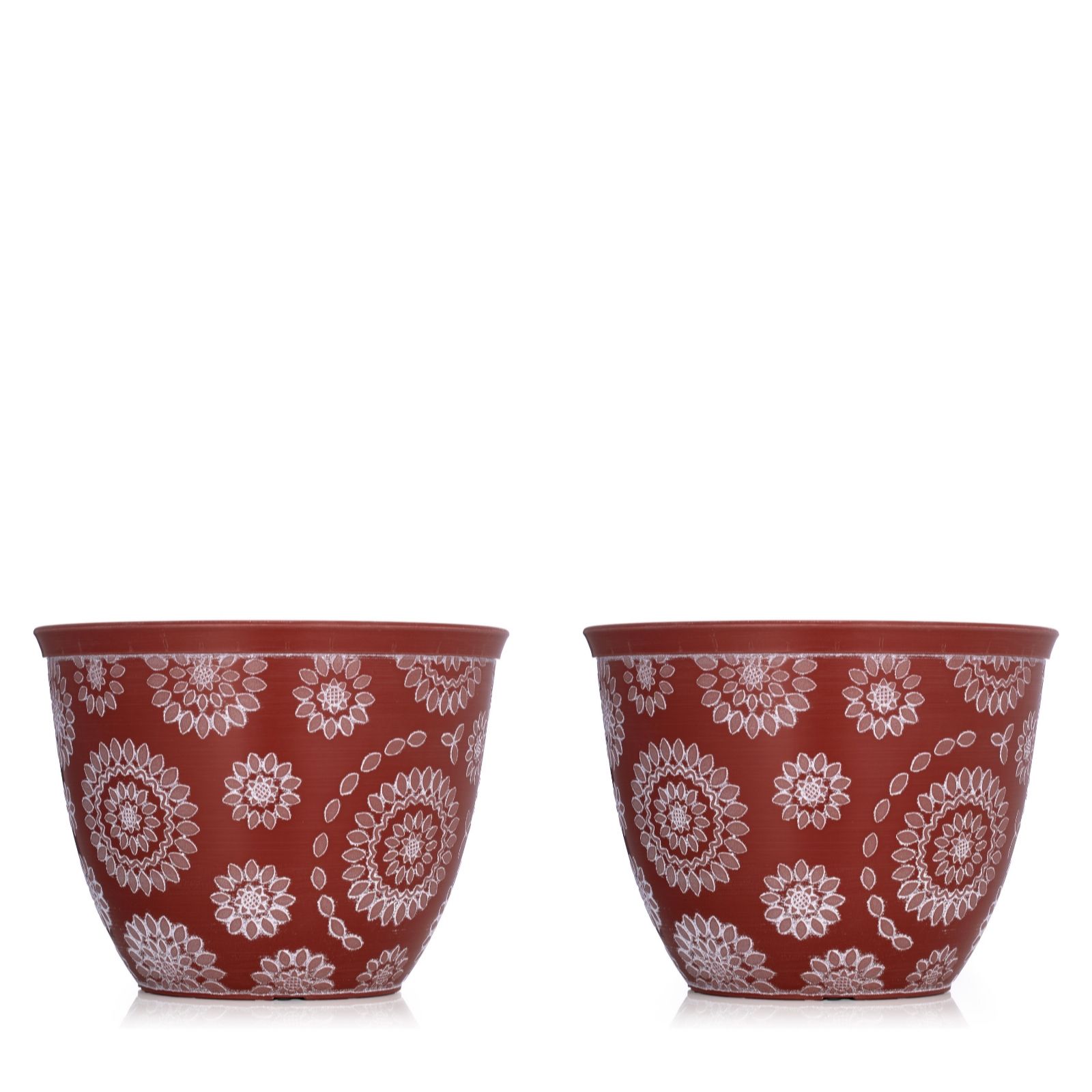 Garden Reflections Set of 2 Sunflower Planters