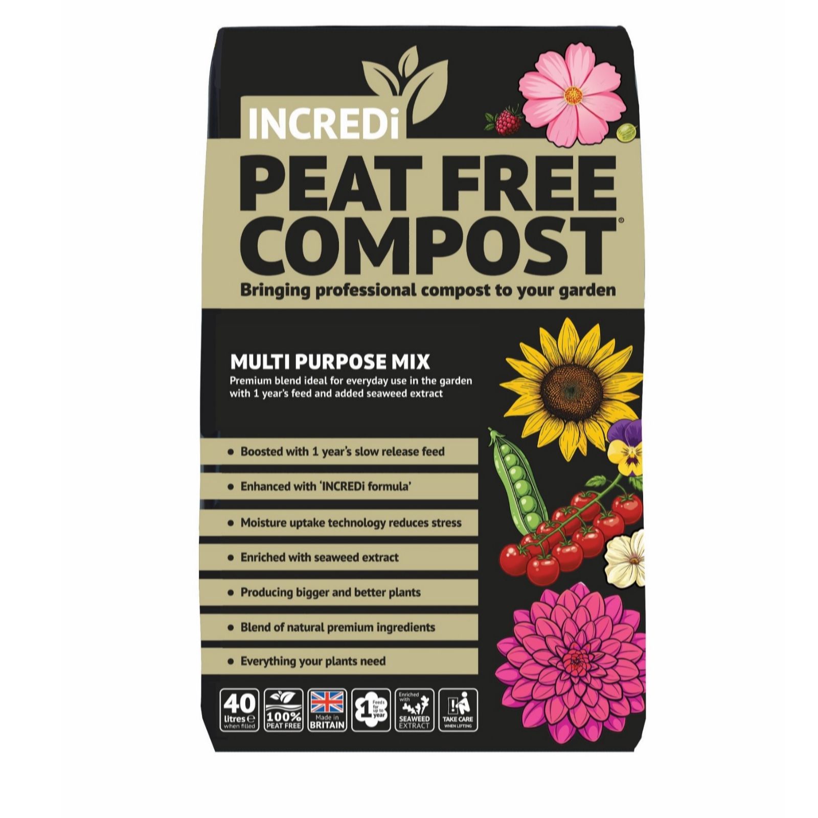 Premium Multipurpose Compostw/ J.Innes 40Lx1 plus 120g Incredibloom