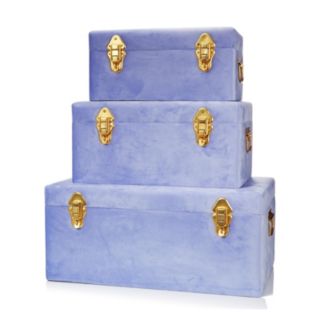 BundleBerry by Amanda Holden Set of 3 Velvet Touch Trunks