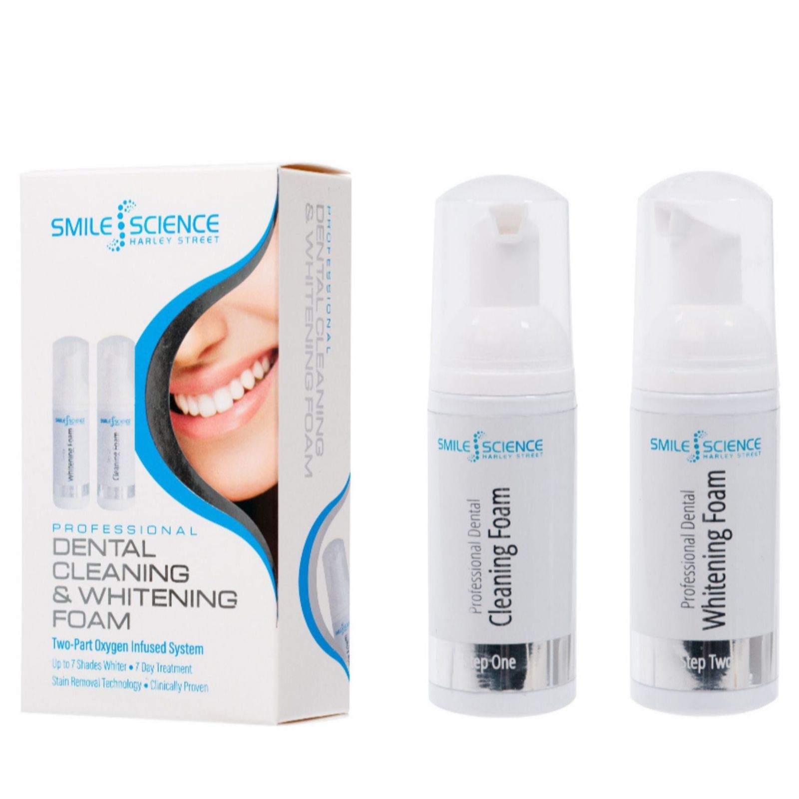 Smile Science Harley Street Teeth Whitening Strips & Foam Set