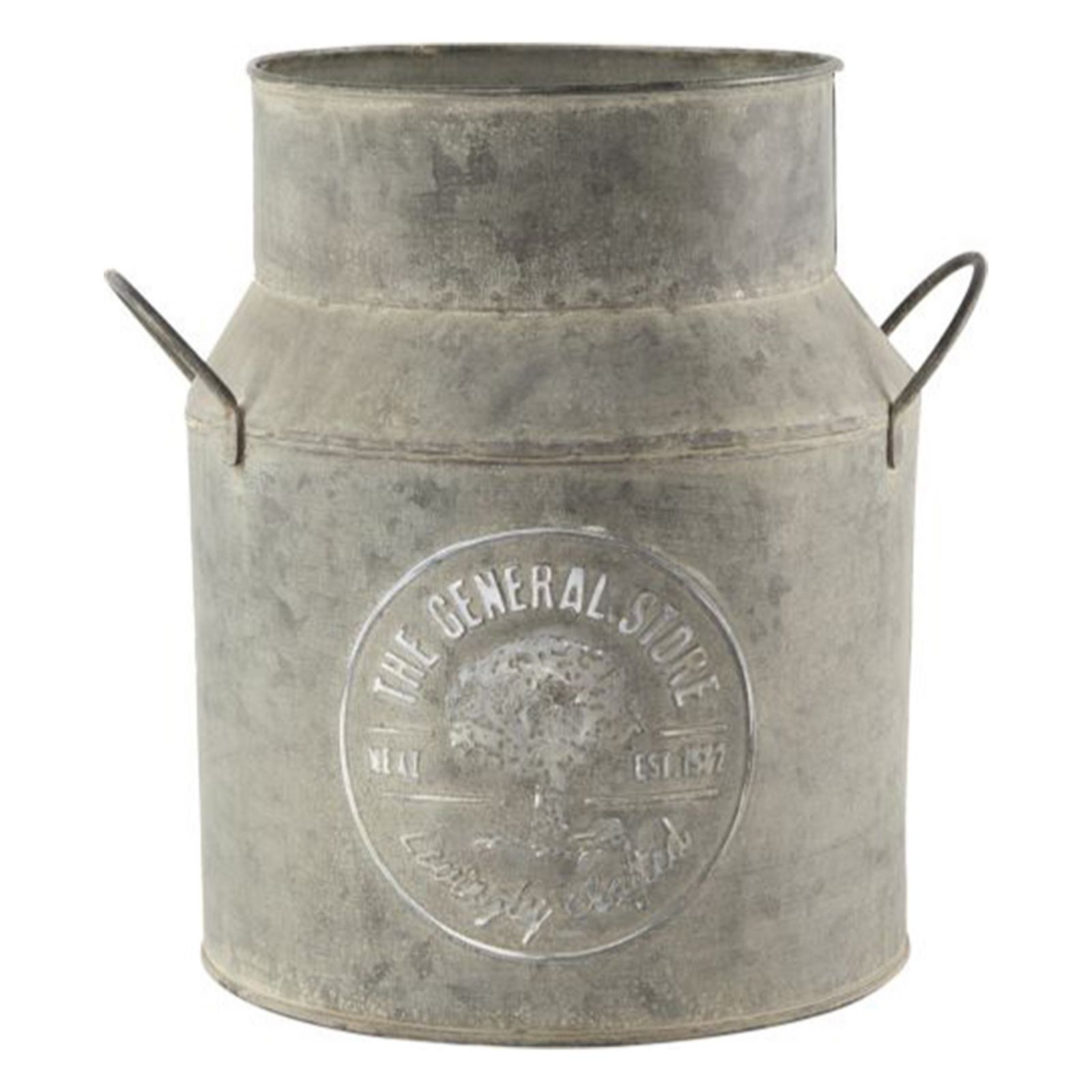 YouGarden Pair of Tin Milk Churn Planters