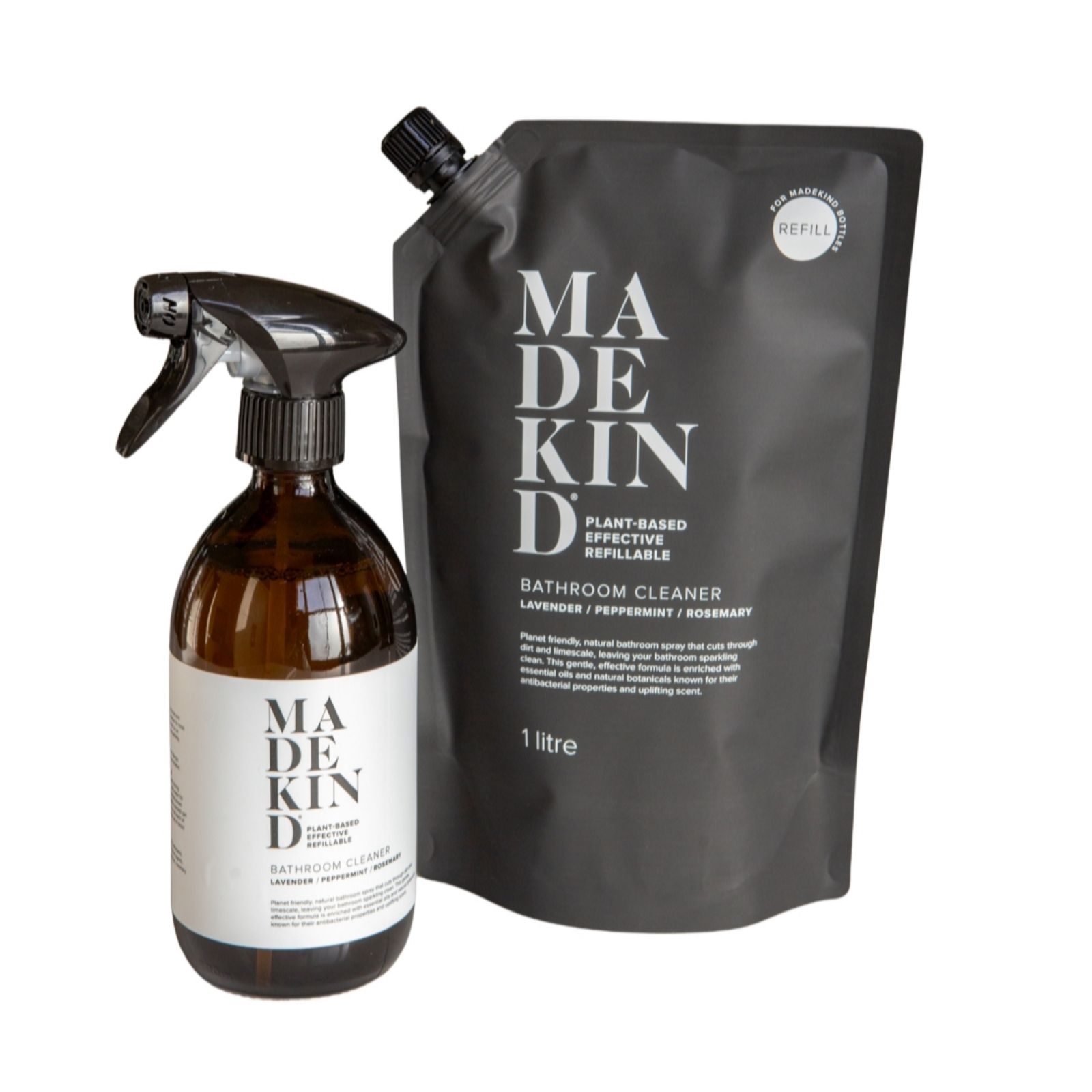 MadeKind 500ml Bathroom Cleaner and 1L Refill Pack