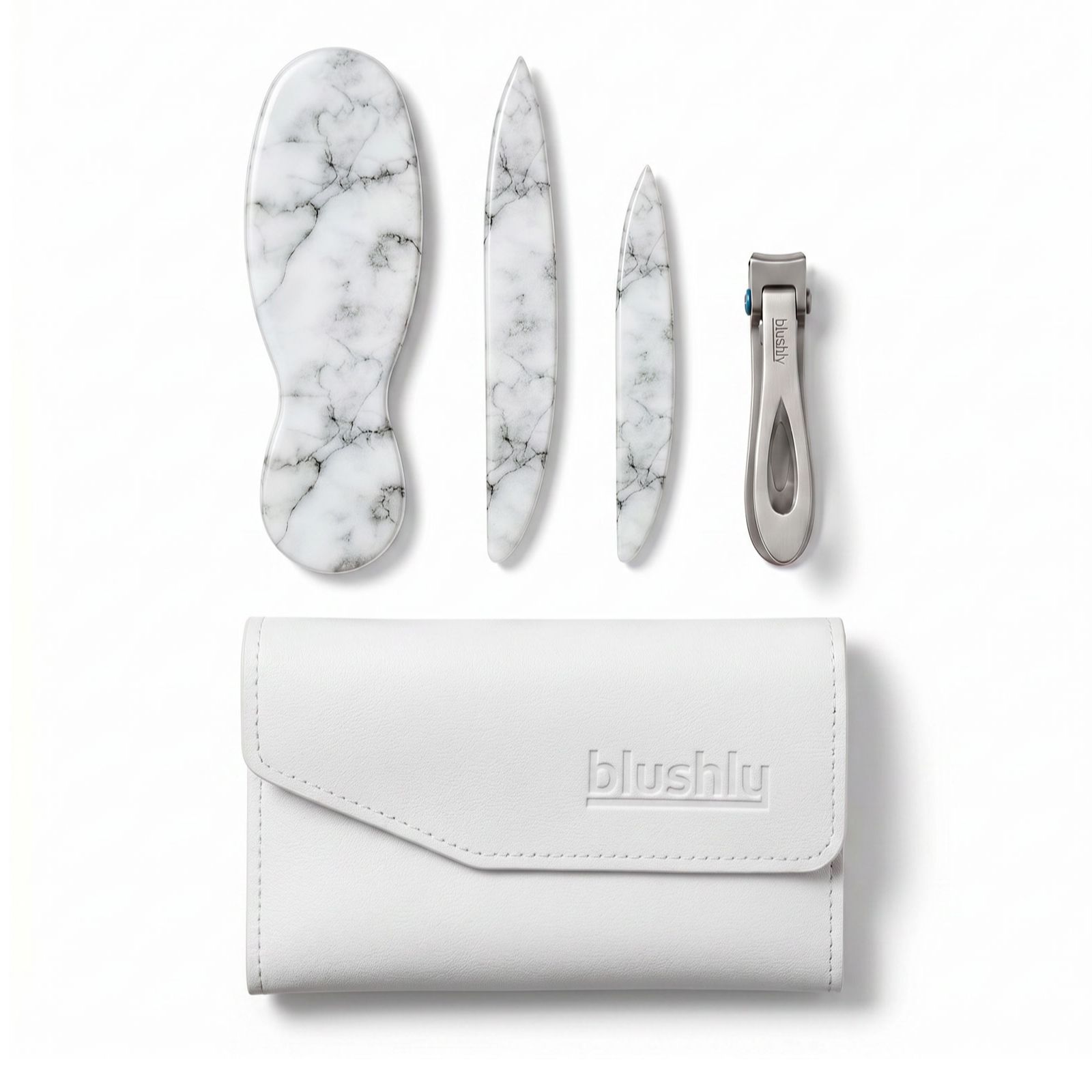 Blushly Complete Manicure & Pedicure Set with Case