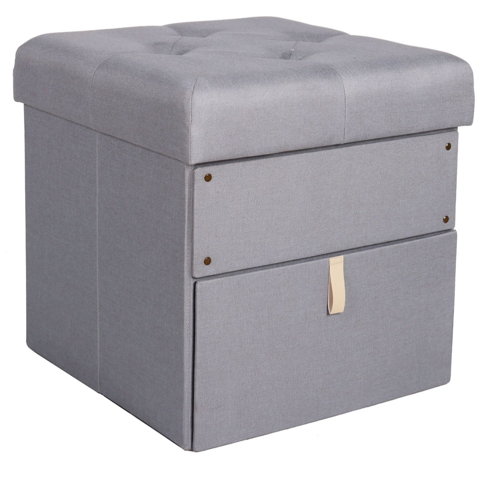 Kvell Collapsible Storage Stool with Drawer