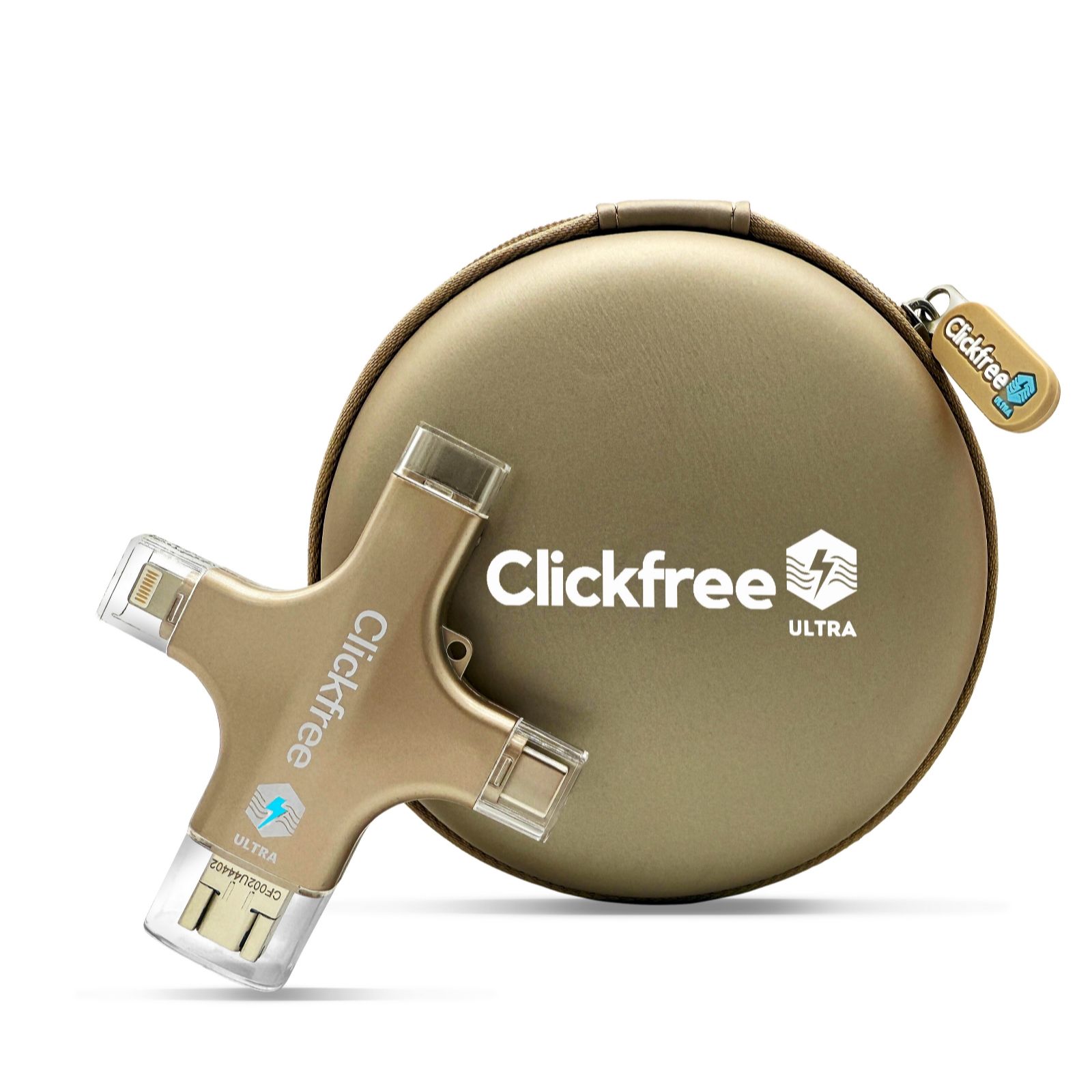 Clickfree Ultra 128GB Universal Photo & Video Backup Device w/ AI Editing Suite