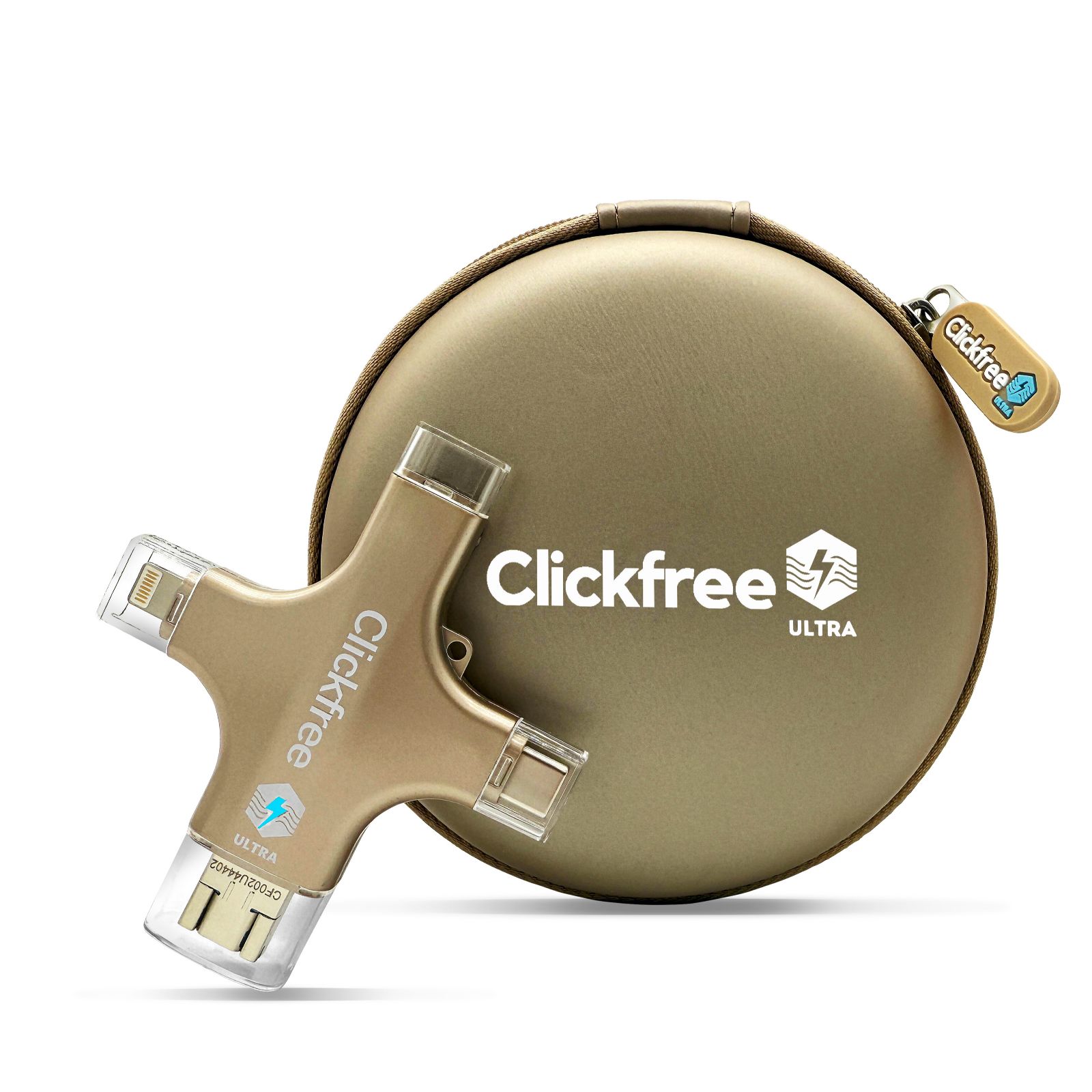 Clickfree Ultra 128GB Universal Photo & Video Backup Device w/ AI Editing Suite