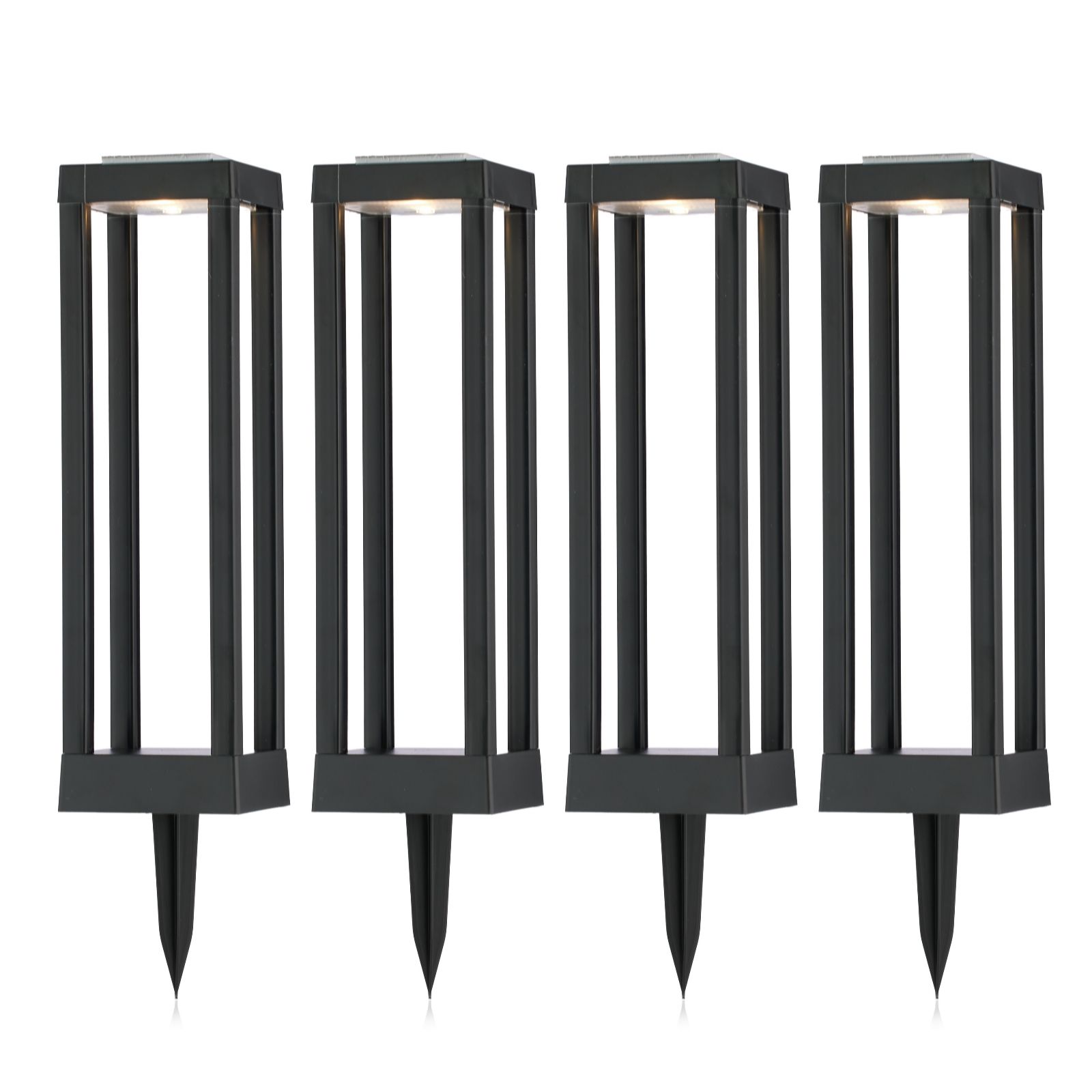 Outlet Garden Stories Set of 4 Solar Path Lights