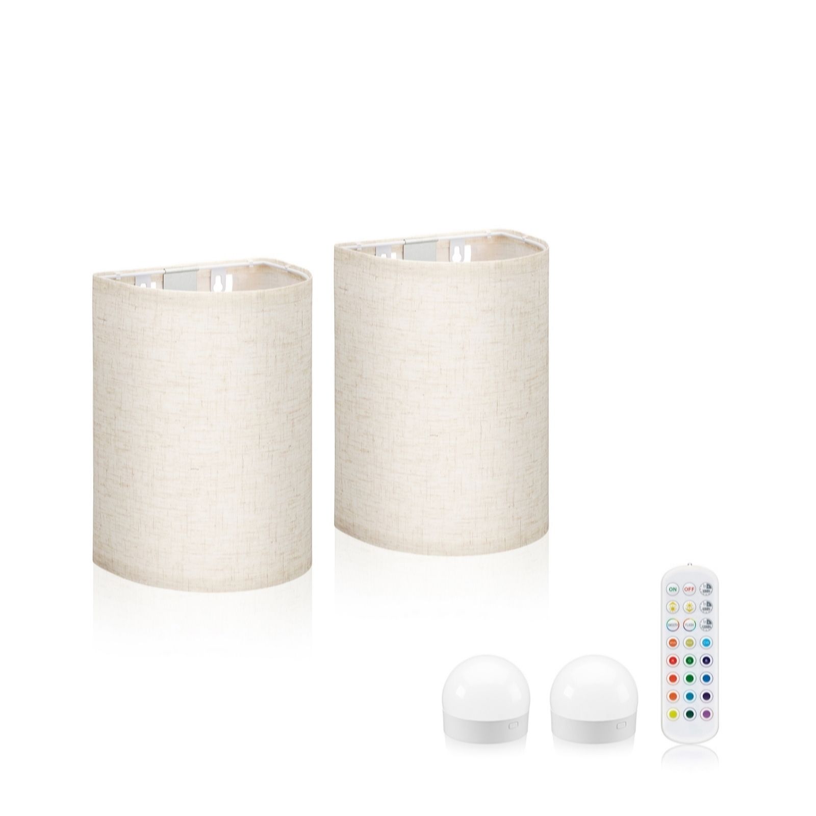 Outlet Auraglow Set of 2 Palazzo Wireless Wall Lights