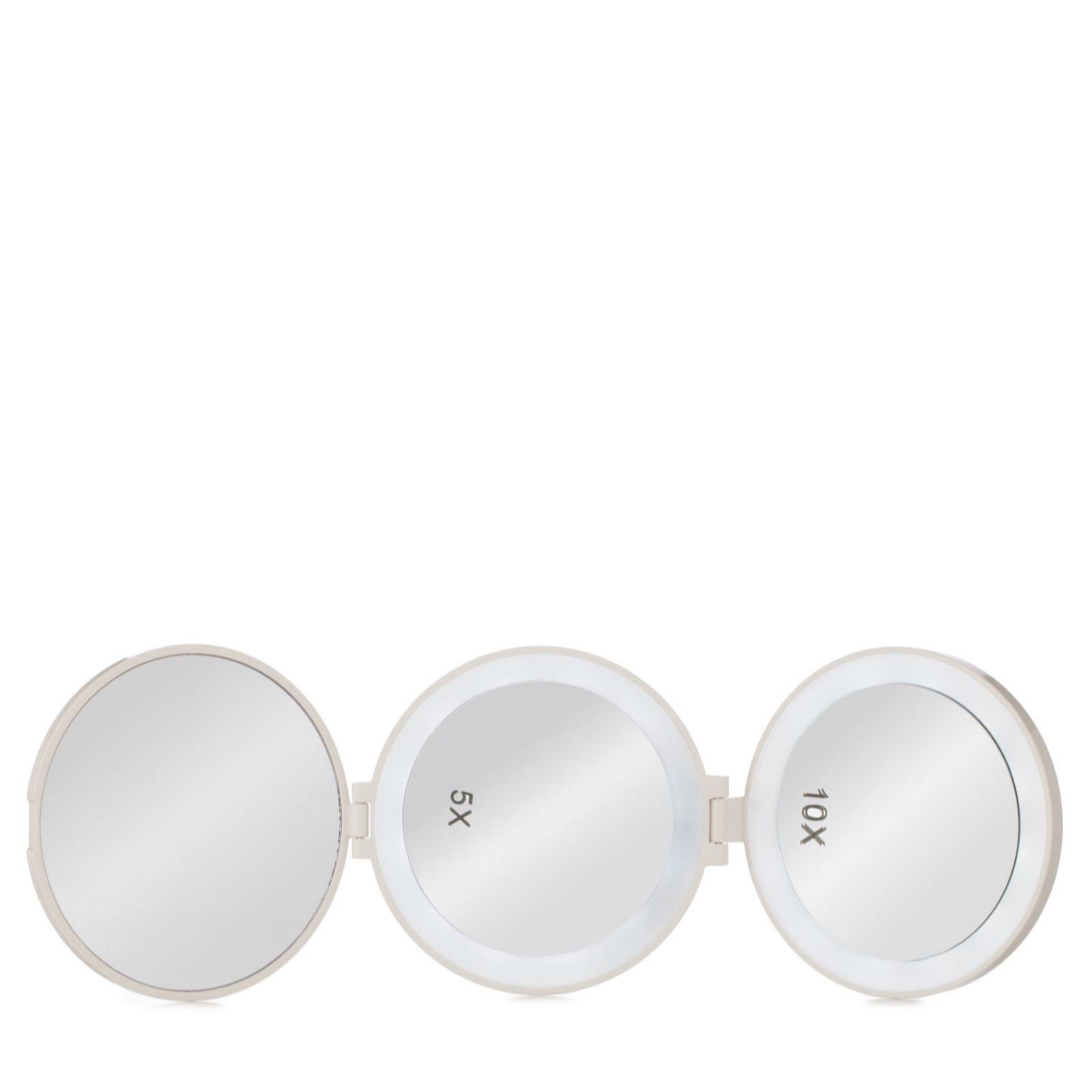 Tili Tri-Fold LED Compact Mirror with Magnification