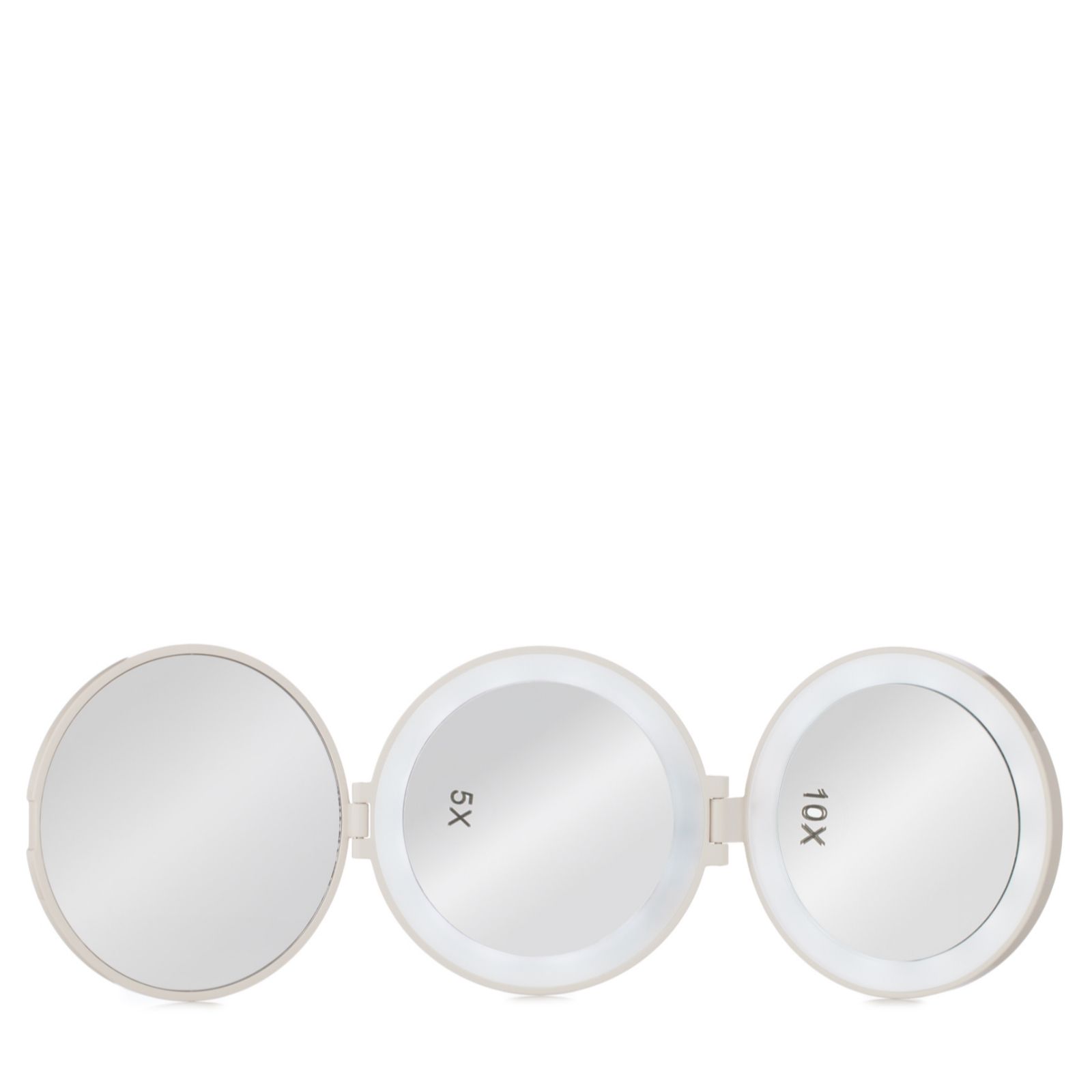 Tili Tri-Fold LED Compact Mirror with Magnification