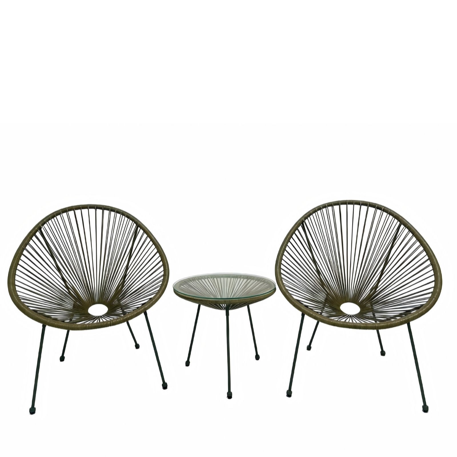 Garden Stories Acapulco Woven 3PC Bistro Set