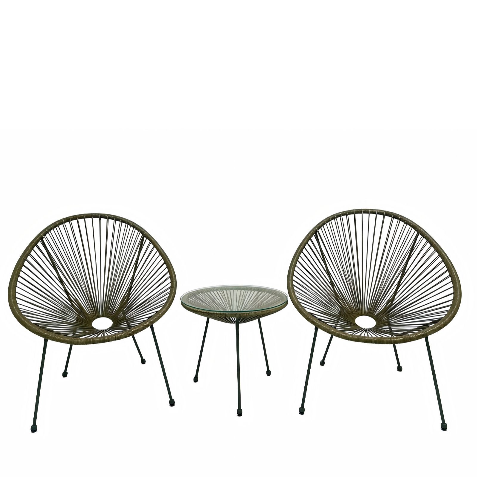 Garden Stories Acapulco Woven 3PC Bistro Set