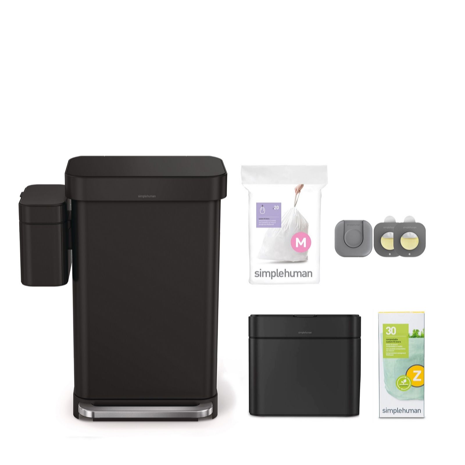 simplehuman 4L Compost Caddy Matte Black