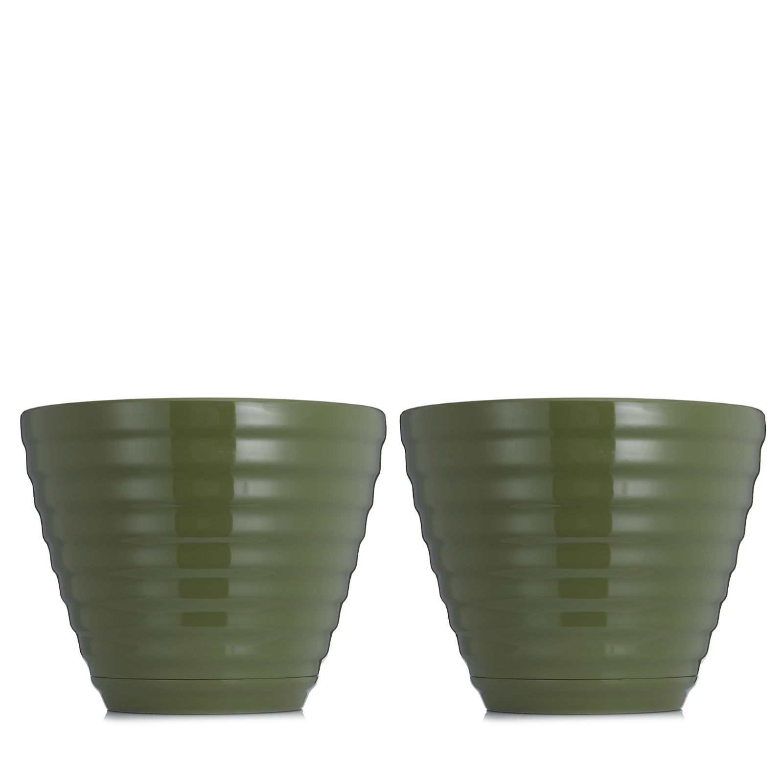 Grumpy Gardener Set of 2 Integrated Saucer Twist Pots