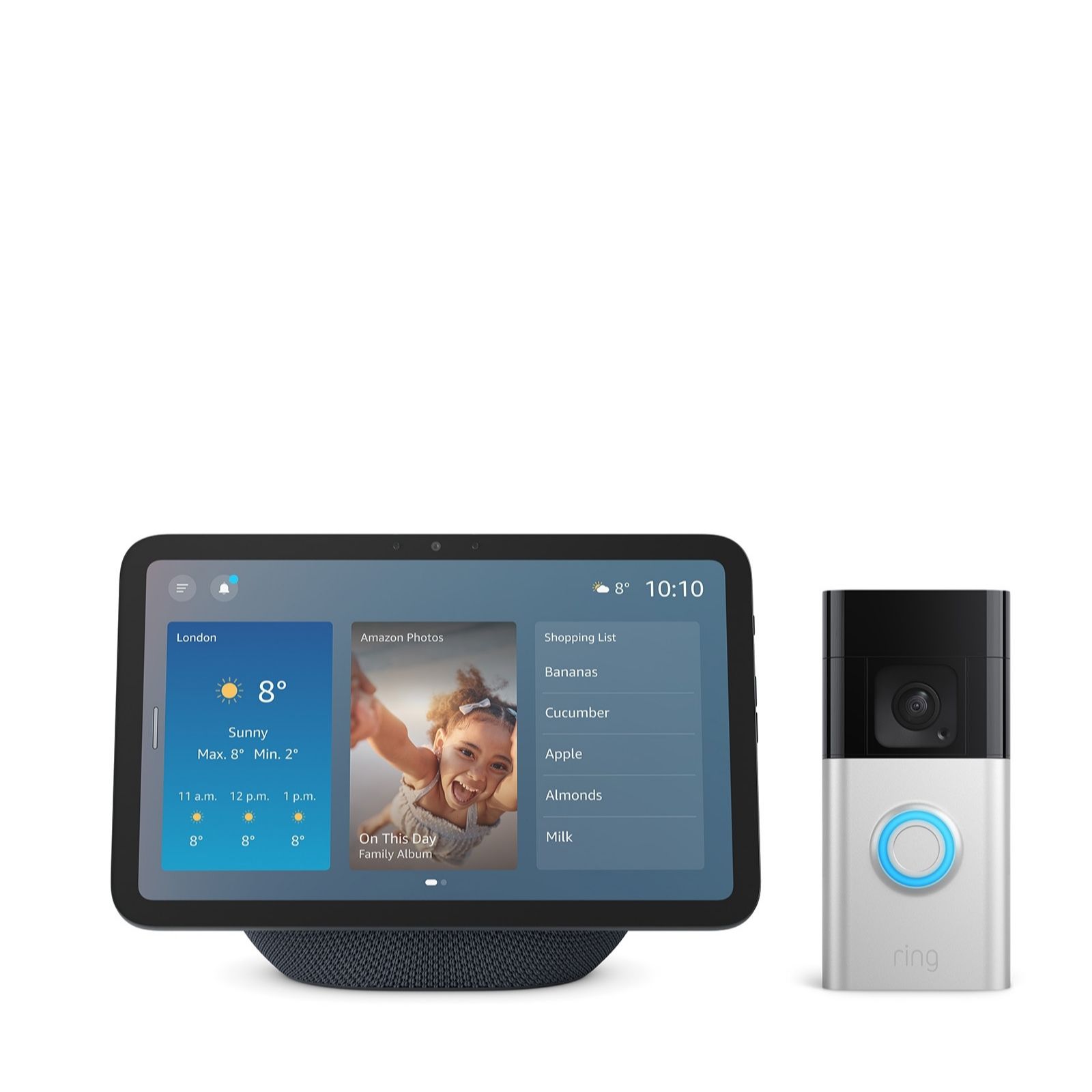 Amazon Echo Show 8 (Newest Gen) & Ring Video Doorbell Plus