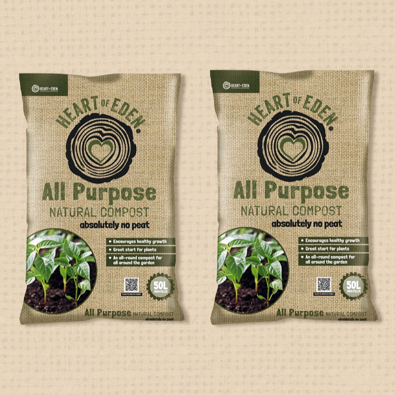 Heart of Eden All Purpose Natural Compost 100L