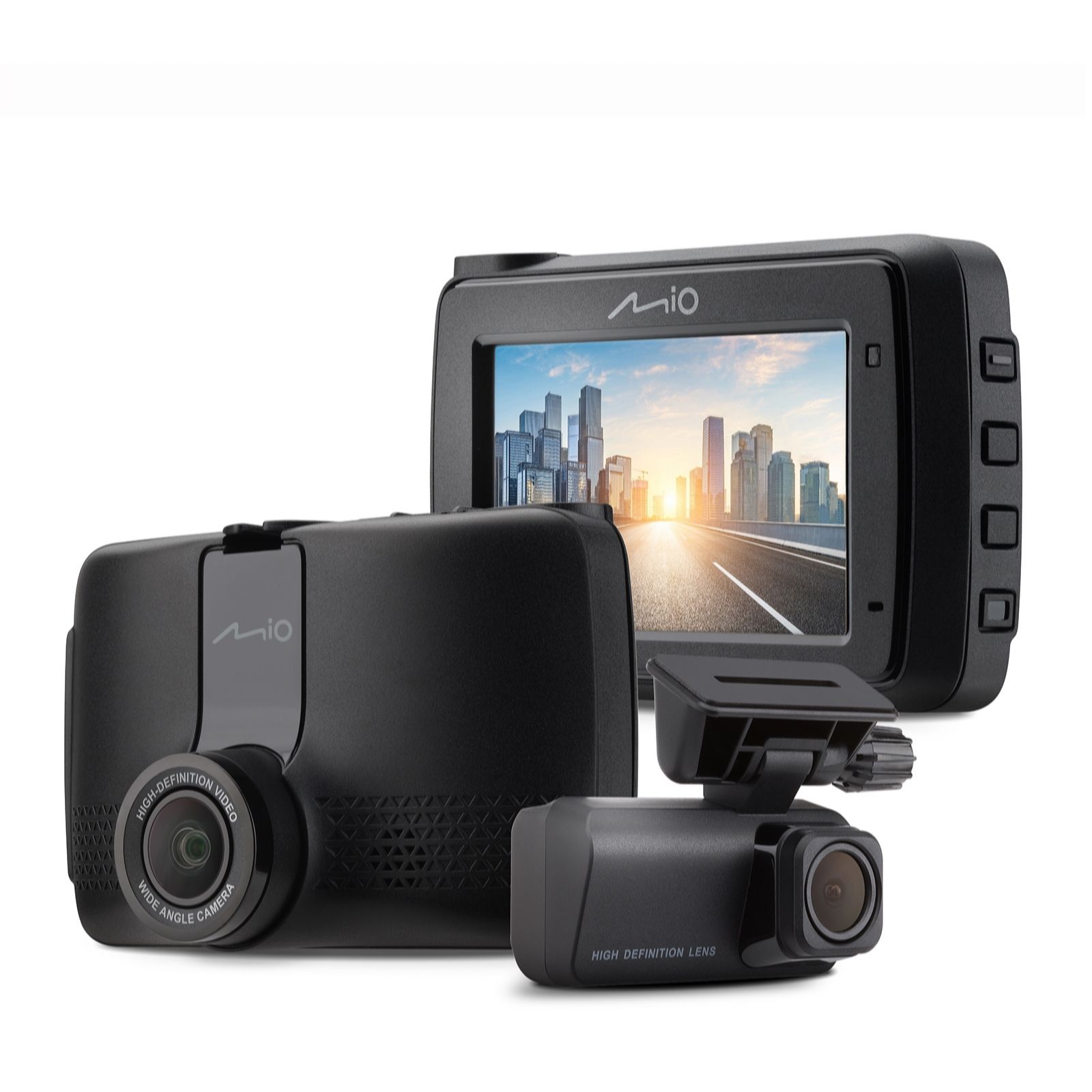 Mio MiVue 903WD Pro 2.5K+1080P HDR Wi-Fi GPS Dual Dash Cam & 32 GB SD Card
