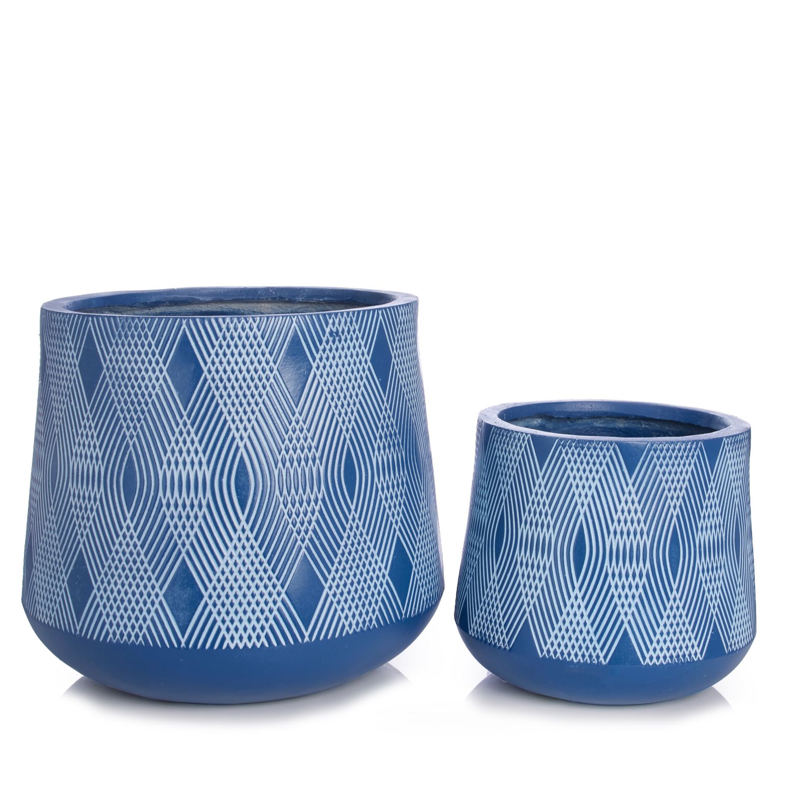 Outlet Sara Davies Set of 2 Plant Pots with Geometric Pattern