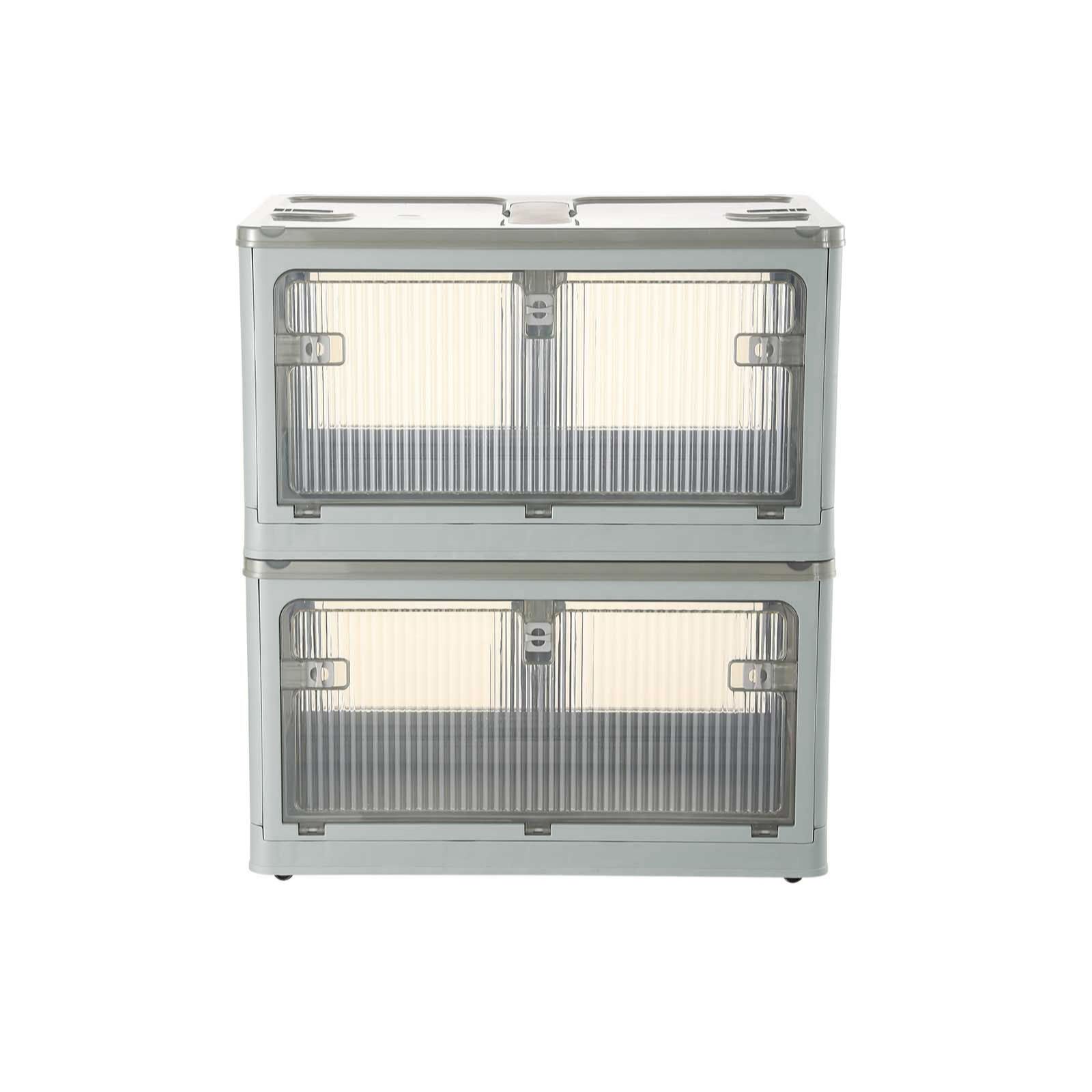 SiMPLi Set of 2 Collapsible 66L Storage Boxes w/Wheels