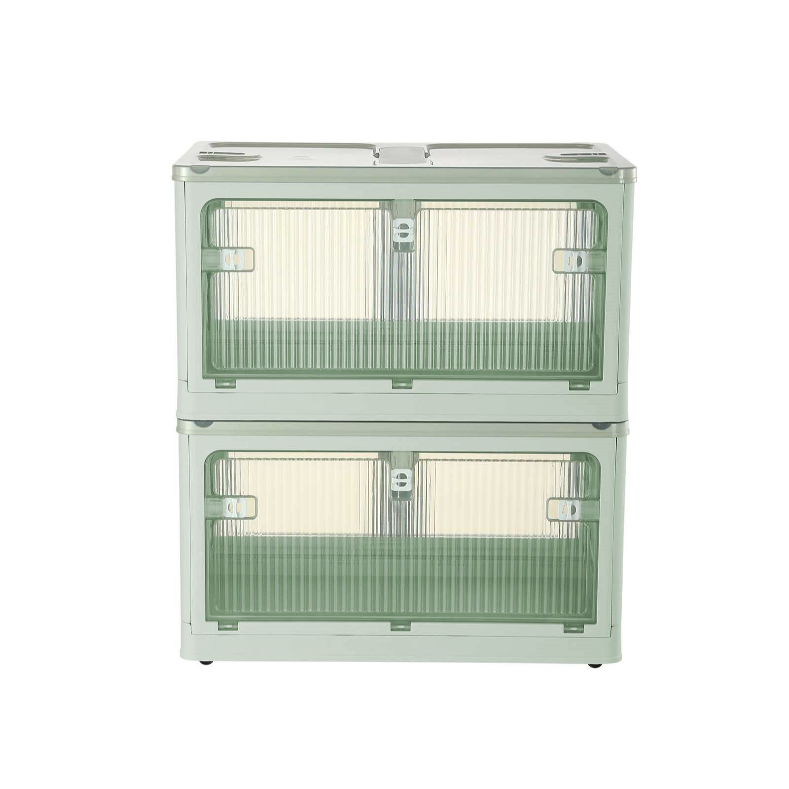 SiMPLi Set of 2 Collapsible 66L Storage Boxes w/Wheels