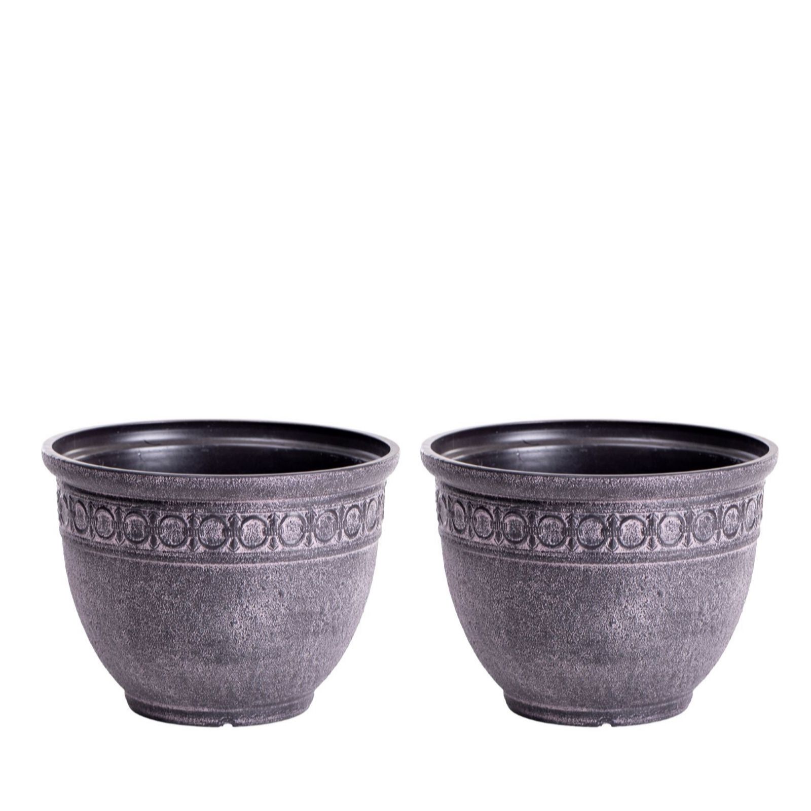 Thompson + Morgan Set of 2 35cm Athena Antique Stone Effect Planter