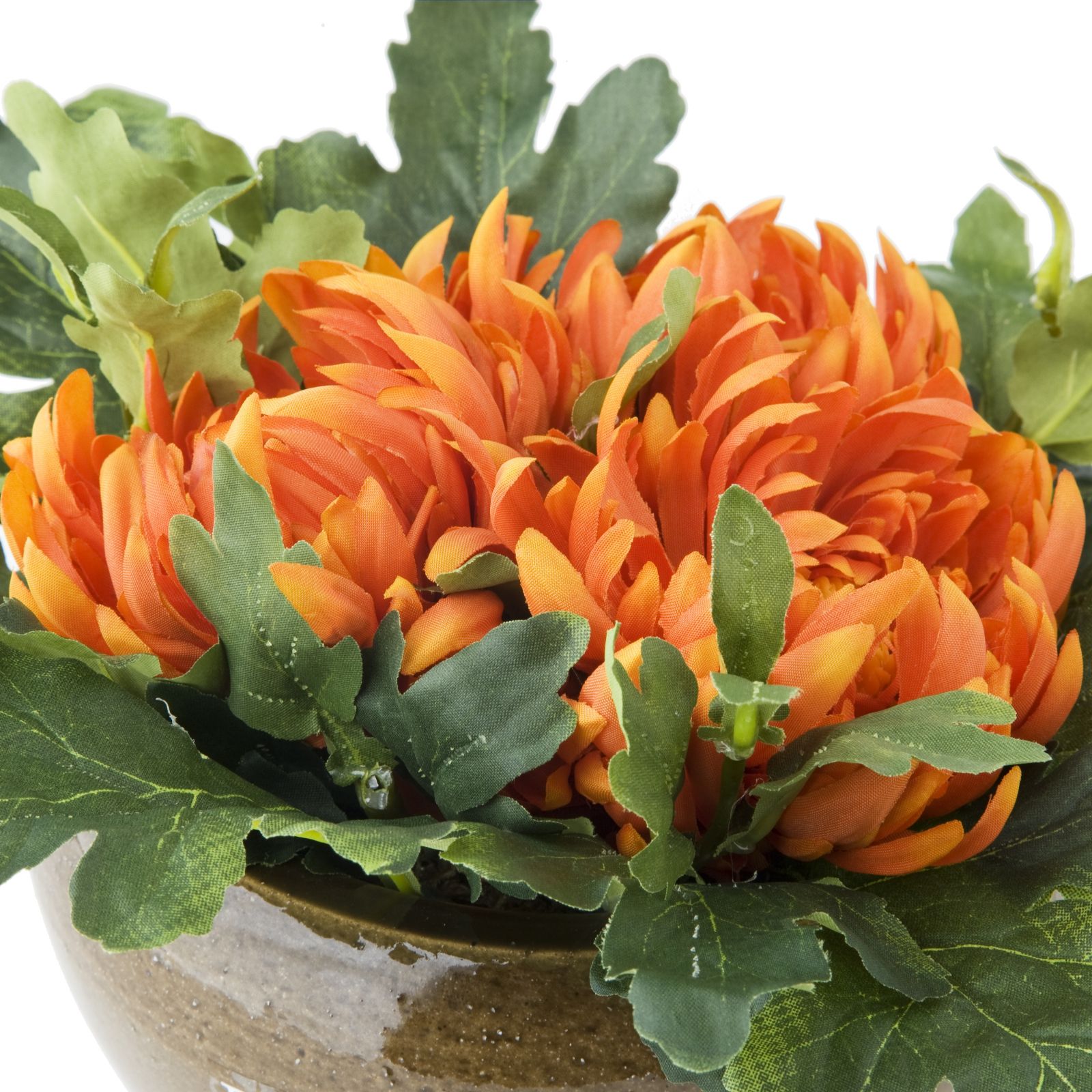 Peony Chrysanthemum Faux Flowers in a Ceramic Pot QVC UK