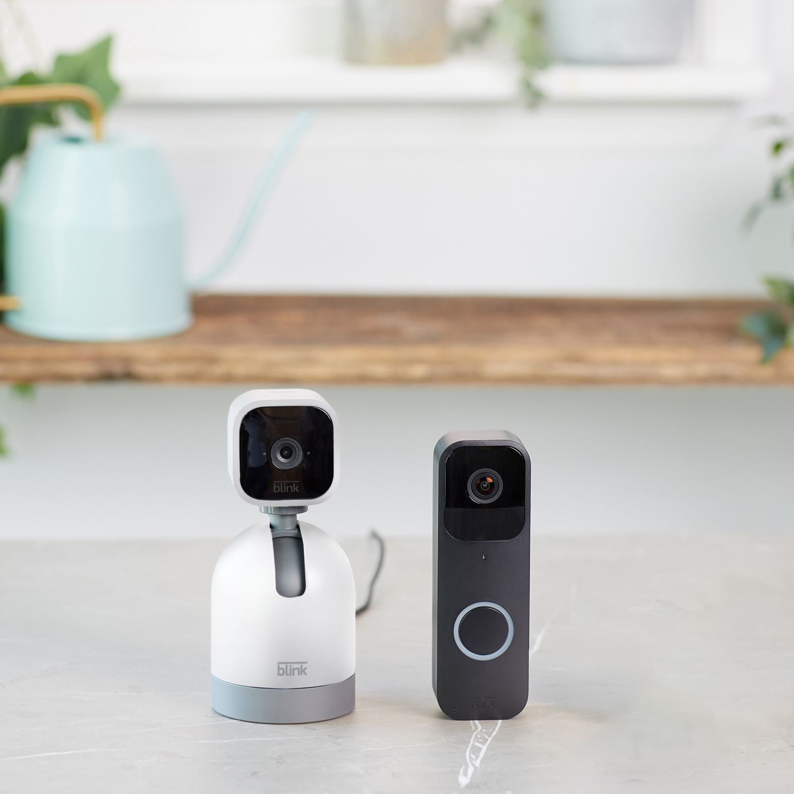 Shop Blink Blink Mini Camera, White + Video Doorbell, Black Bundle at