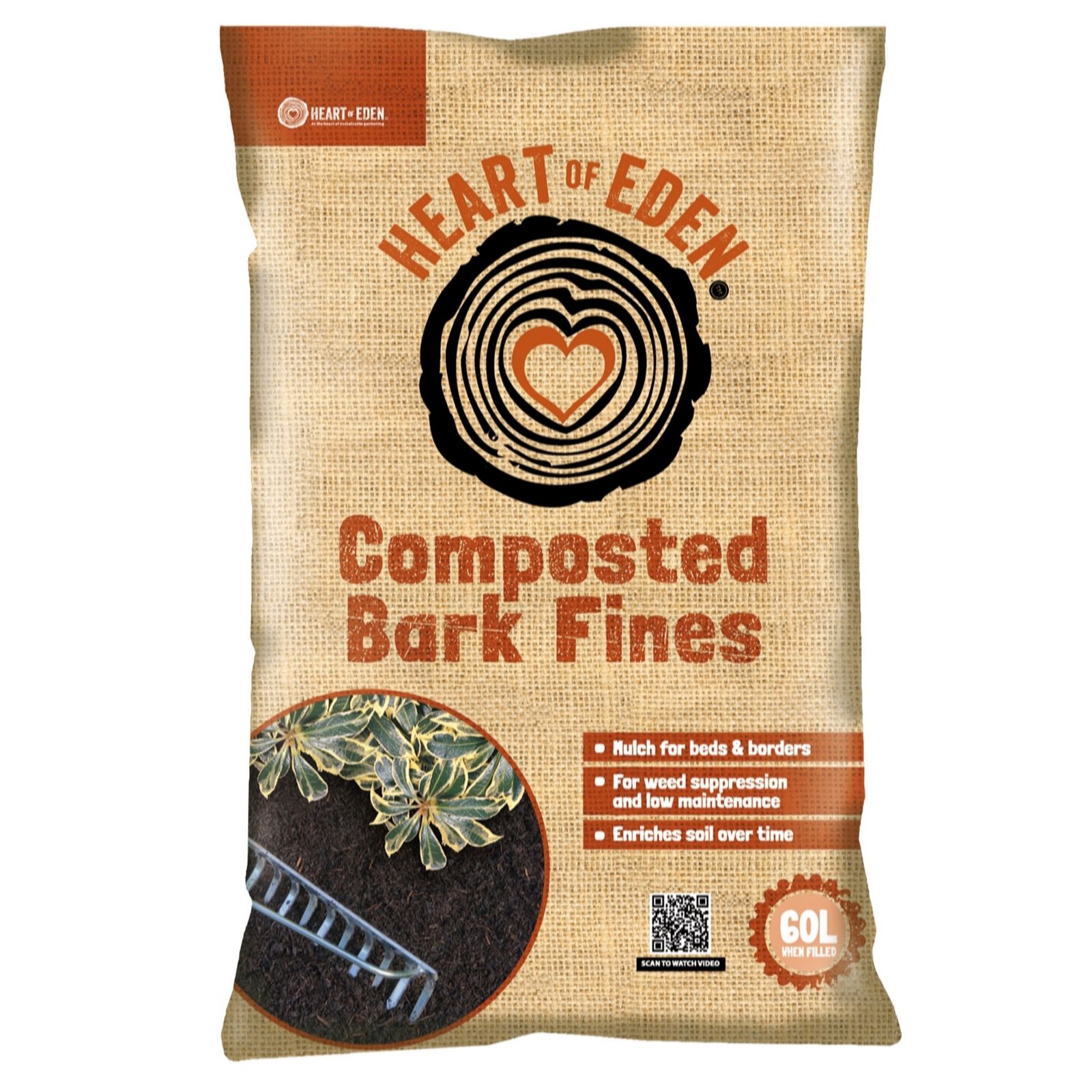 Heart of Eden Composted Bark Fines 60L