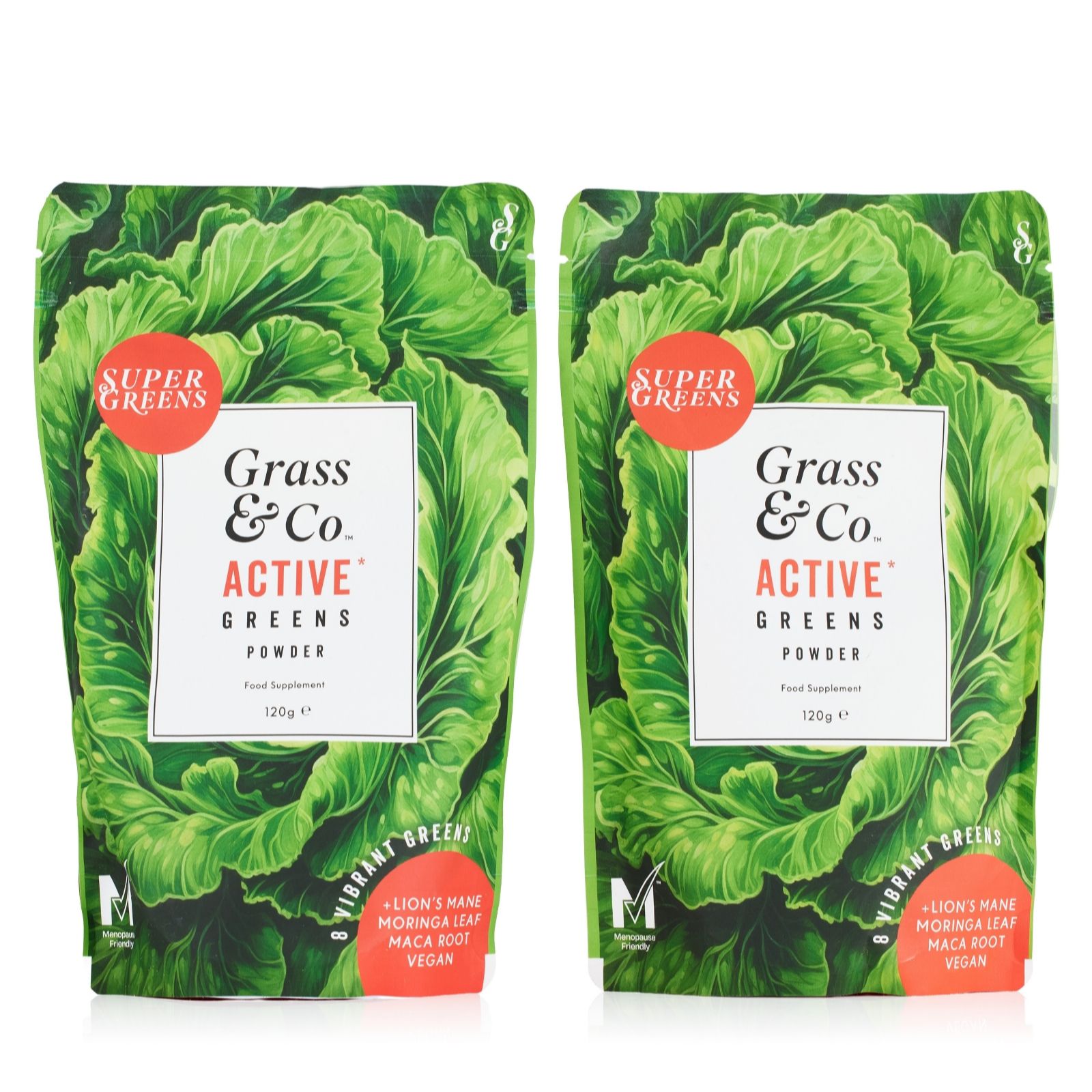 Grass & Co. Active Greens Powder 120g Duo Pack
