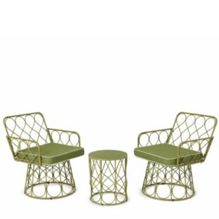 Garden Stories Studio 70 3PC Metal Padded Conversation Set