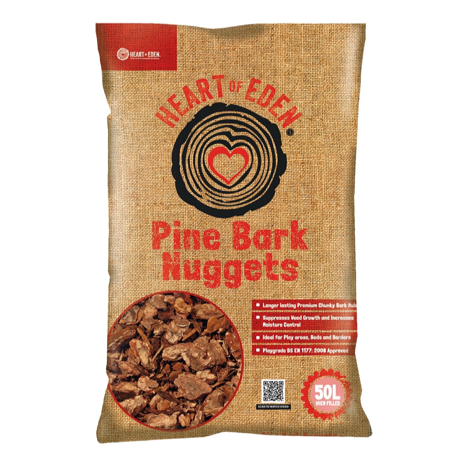 Heart of Eden Pine Bark Nuggets 50L