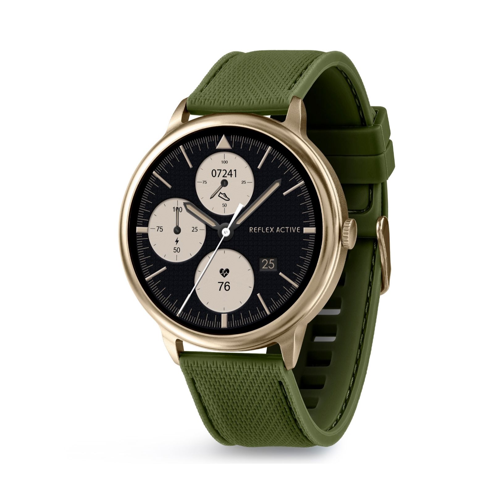 Reflex Active Spectra Amoled Round Face Smart Calling Watch w/Silicone Strap