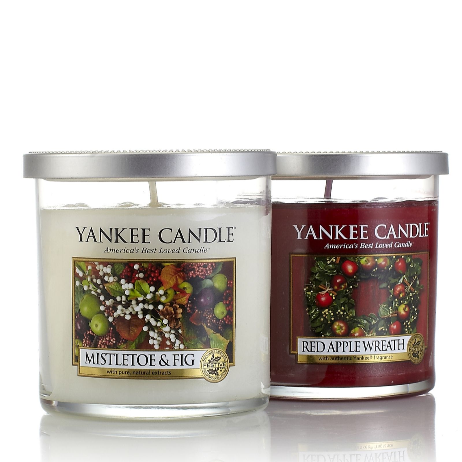 Yankee Candle Set of 2 Christmas Tumbler Candle Gift Set QVC UK