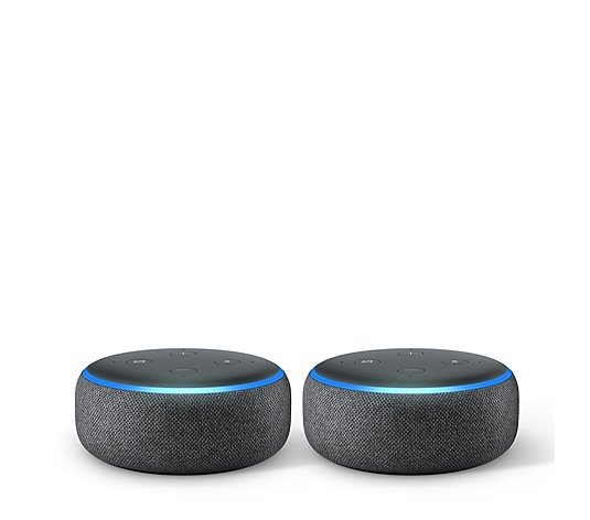 Amazon Set of 2 Echo Dot Smart Speaker with Alexa 3rd Gen