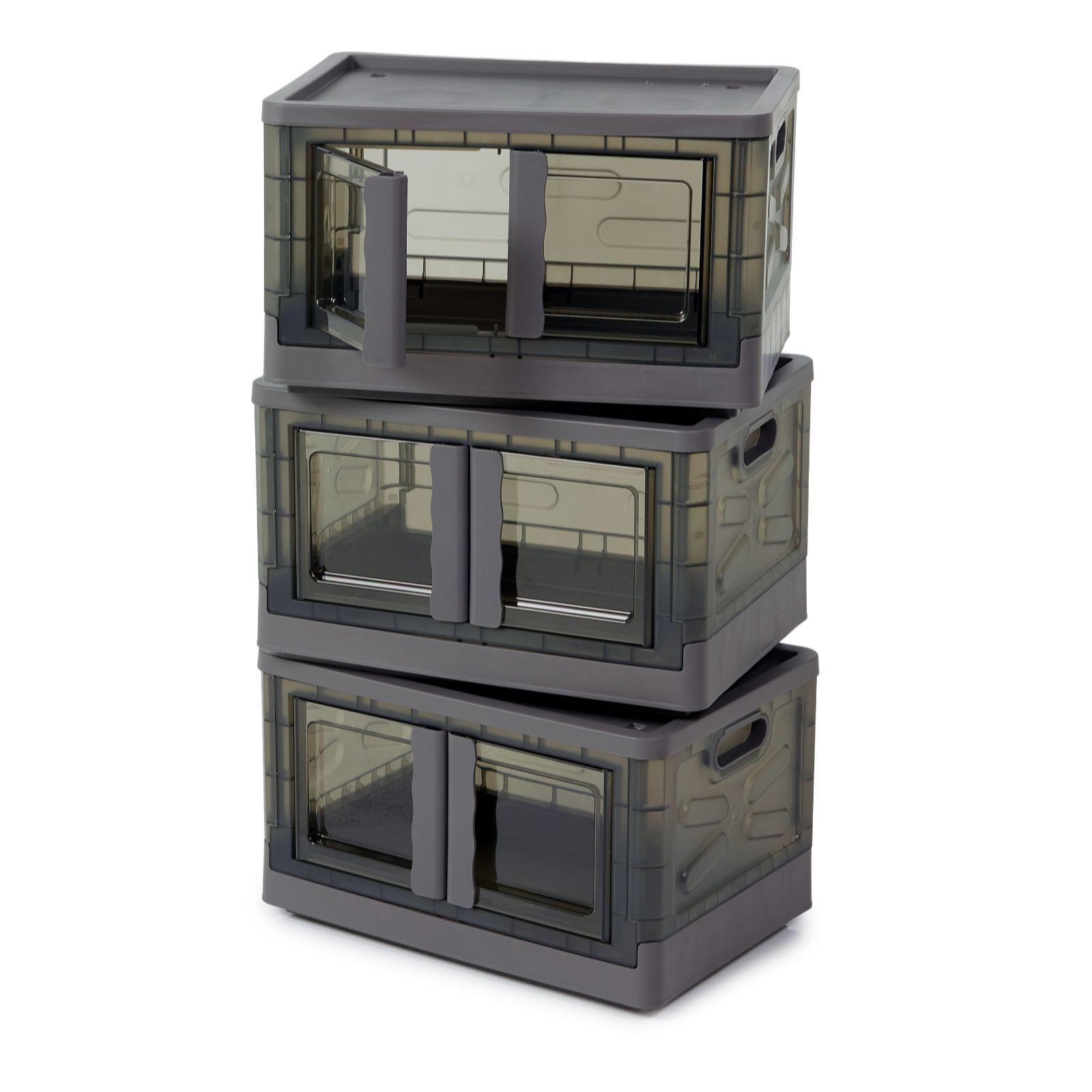 Organised Options Set of 3 42L Collapsible Storage Boxes