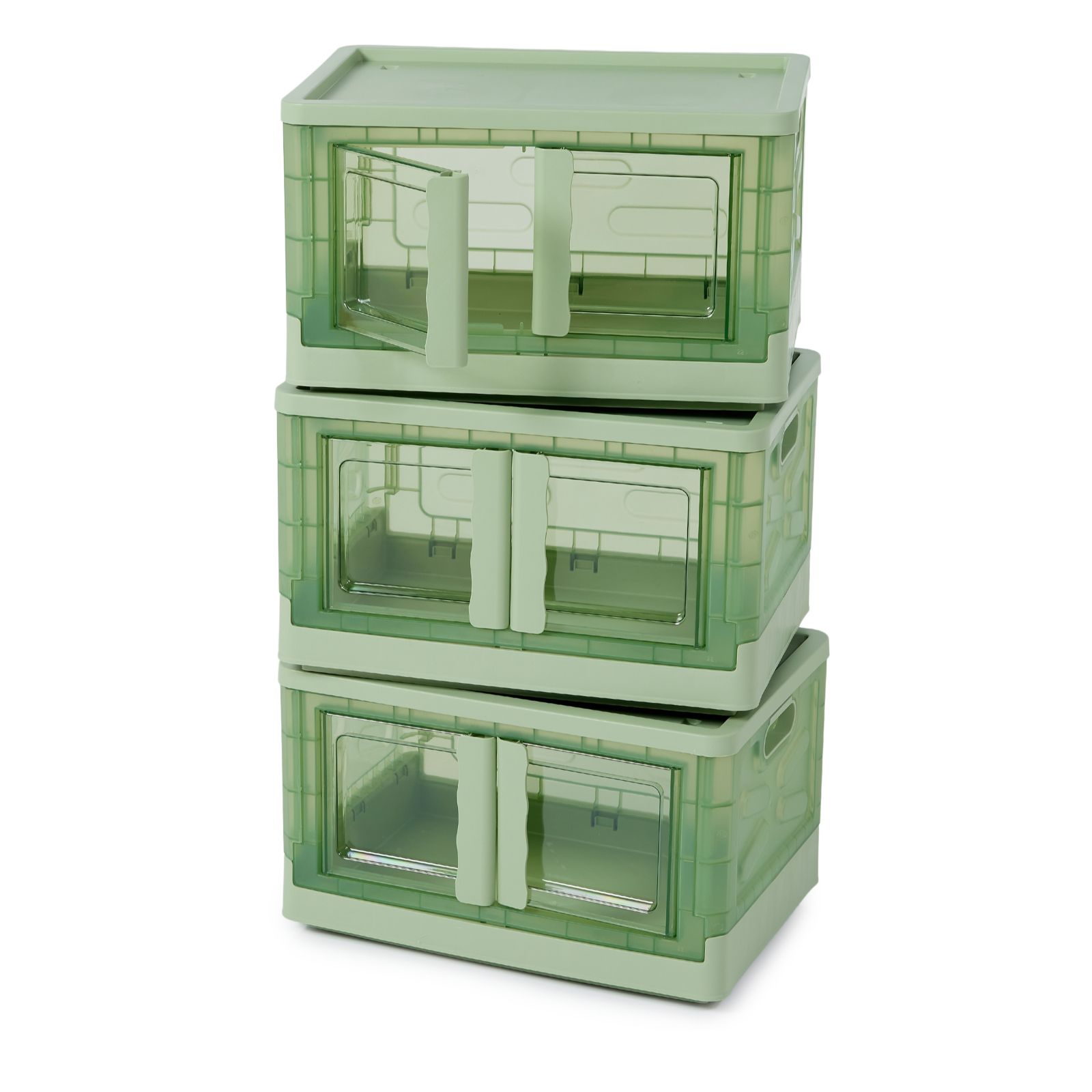 Organised Options Set of 3 42L Collapsible Storage Boxes