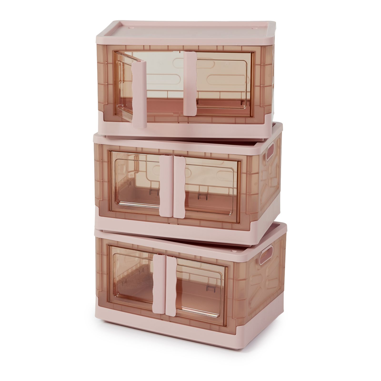 Organised Options Set of 3 42L Collapsible Storage Boxes