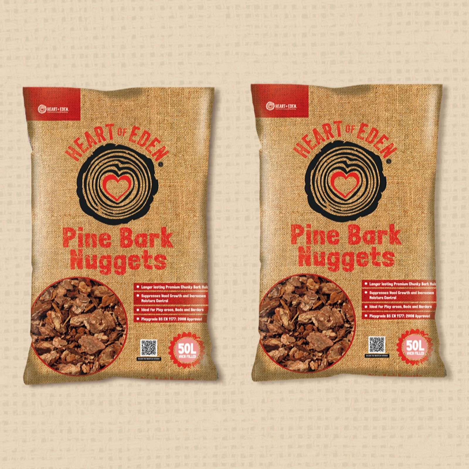 Heart of Eden Pine Bark Nuggets 100L