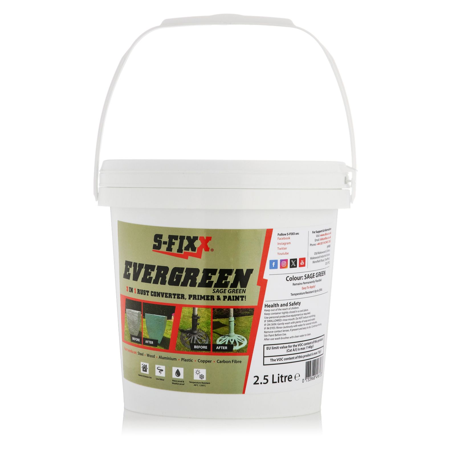 SFIXX Rust Converter & Primer Paint 2.5 Litres