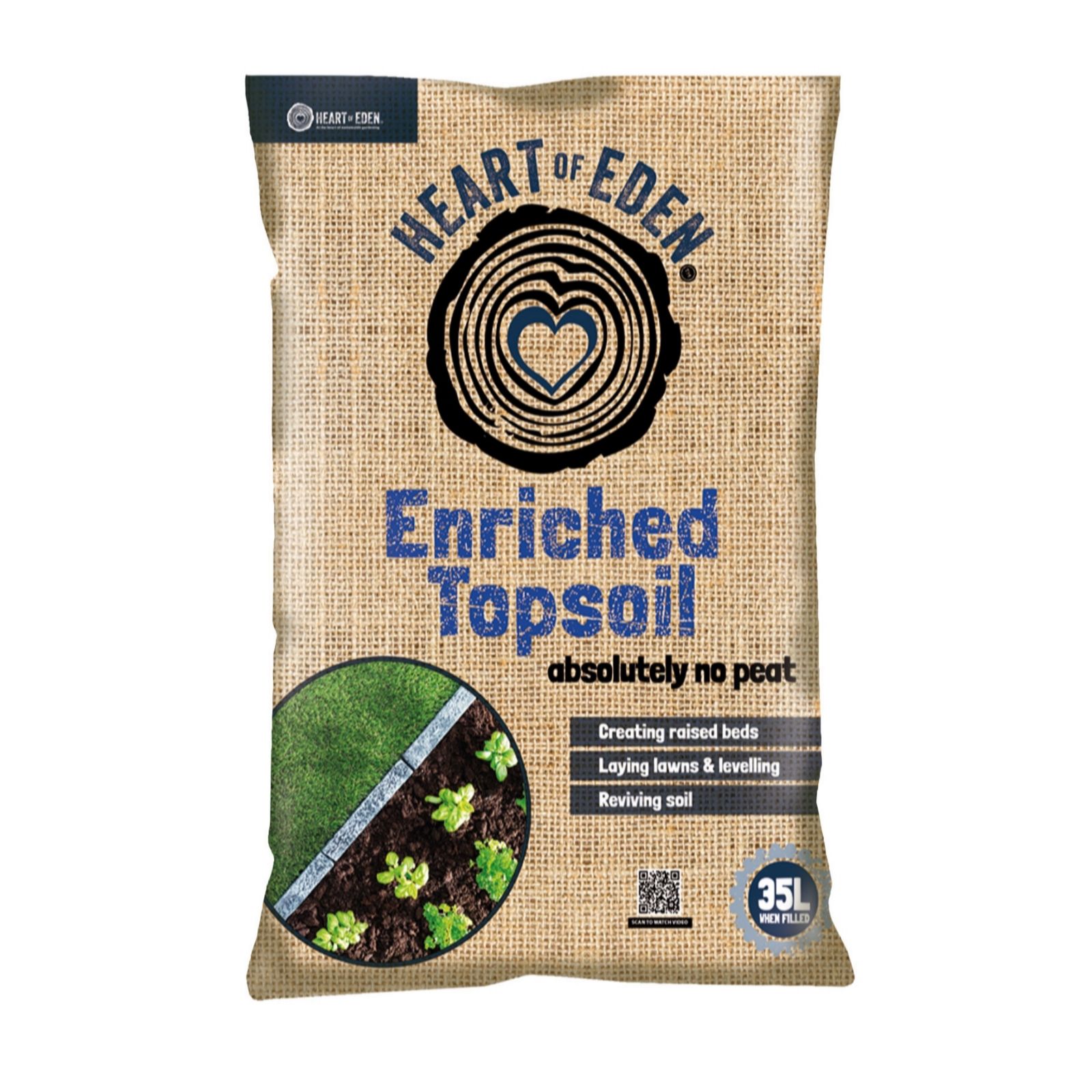 Heart of Eden Enriched Top Soil 35L