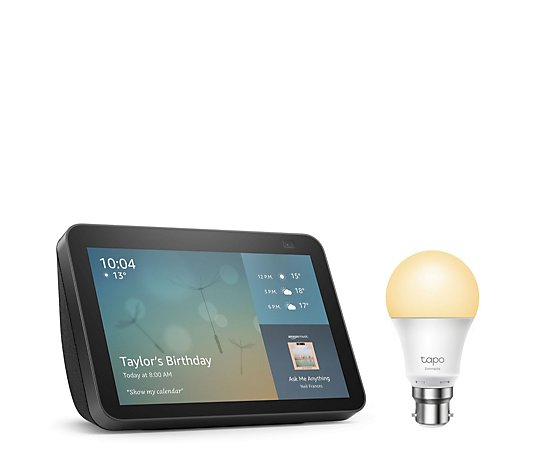 Amazon Show 8 2nd Gen HD Smart Display and Tapo L510B Smart Bulb