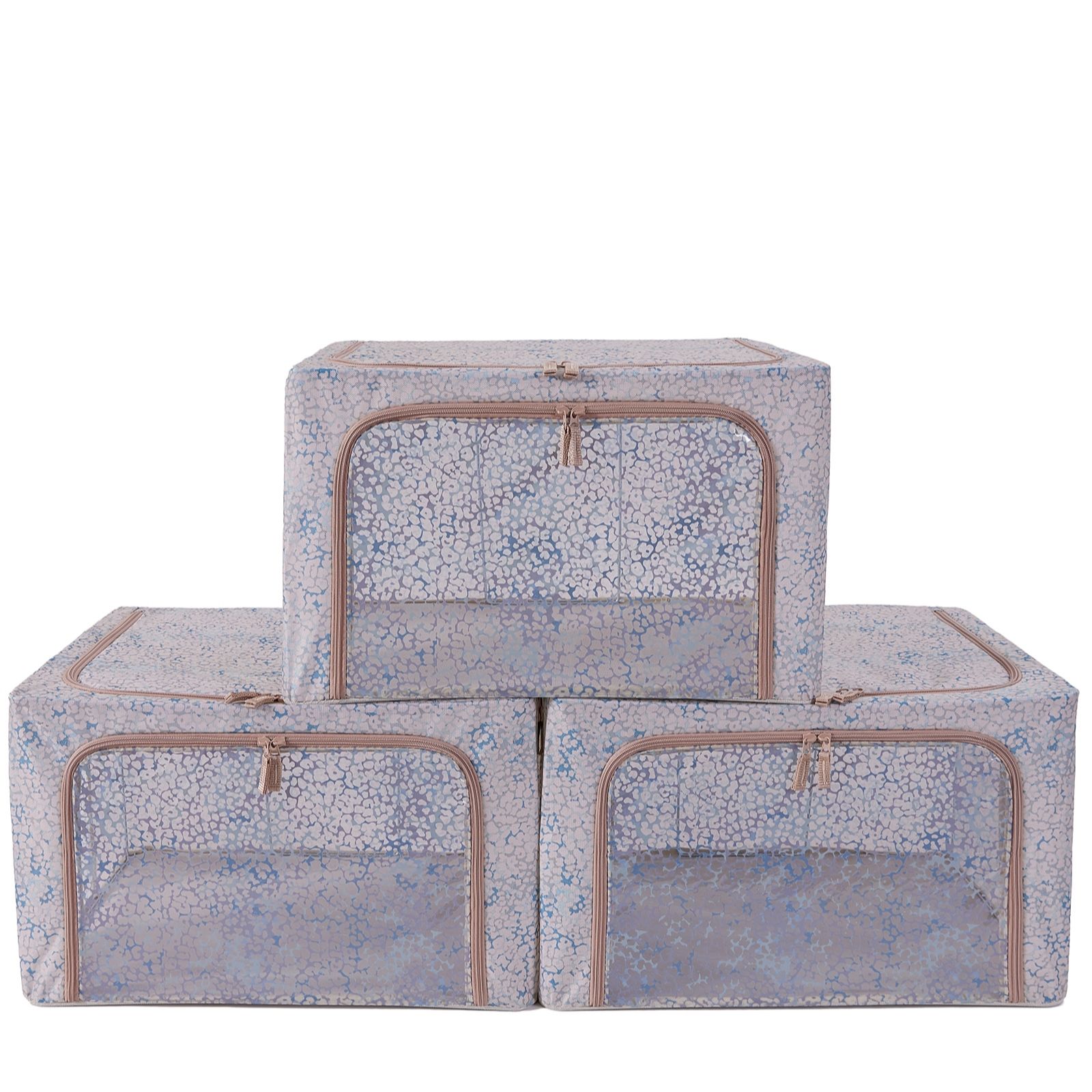 Periea Set of 3 Classic Storage Boxes with Printed Windows