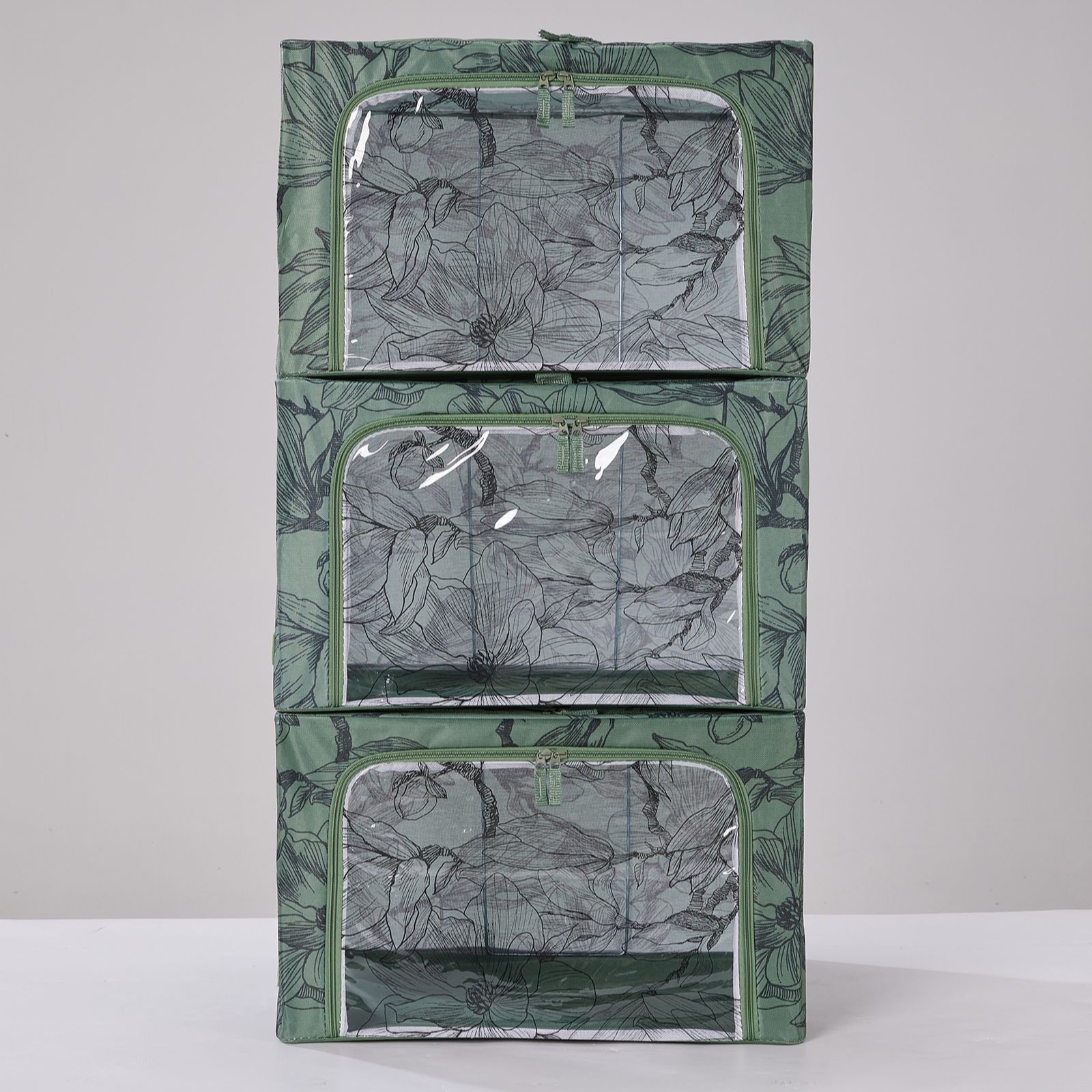 Periea Set of 3 Classic Storage Boxes with Printed Windows